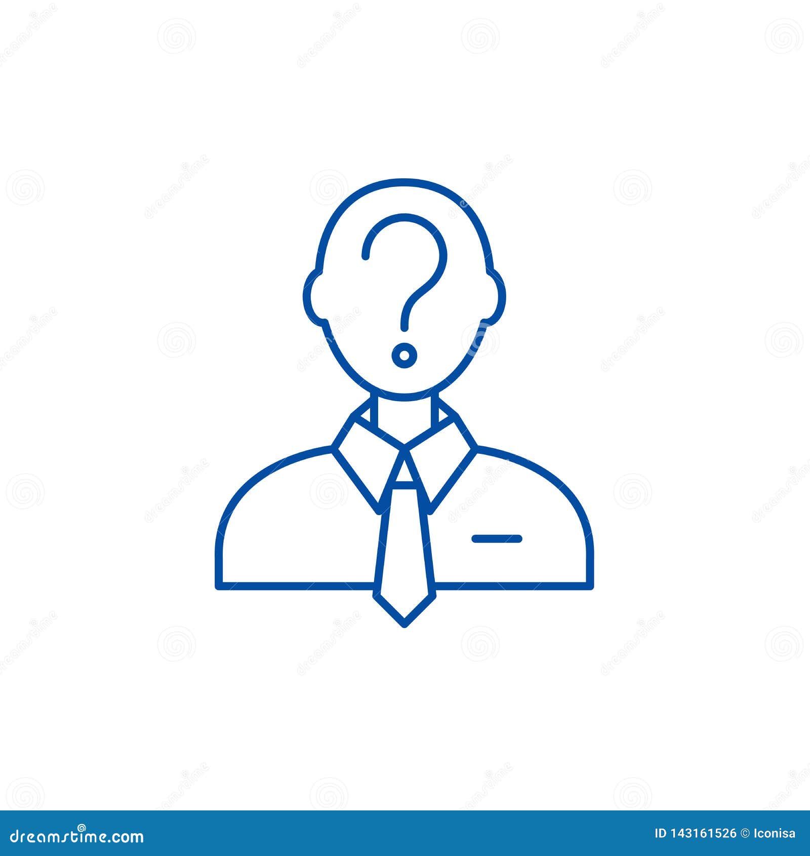 formulation of the problem line icon concept. formulation of the problem flat  , sign, outline 