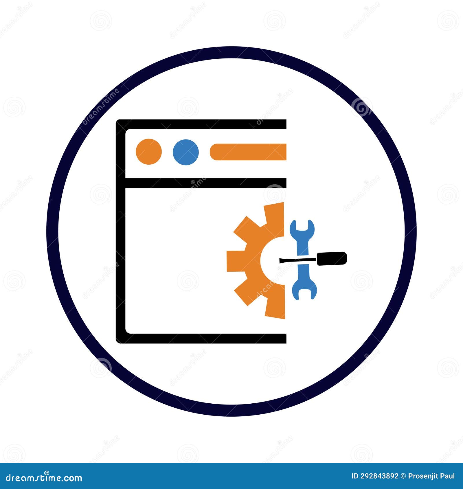 , Gear, Repair,  Maintenance Icon Stock Vector Illustration of