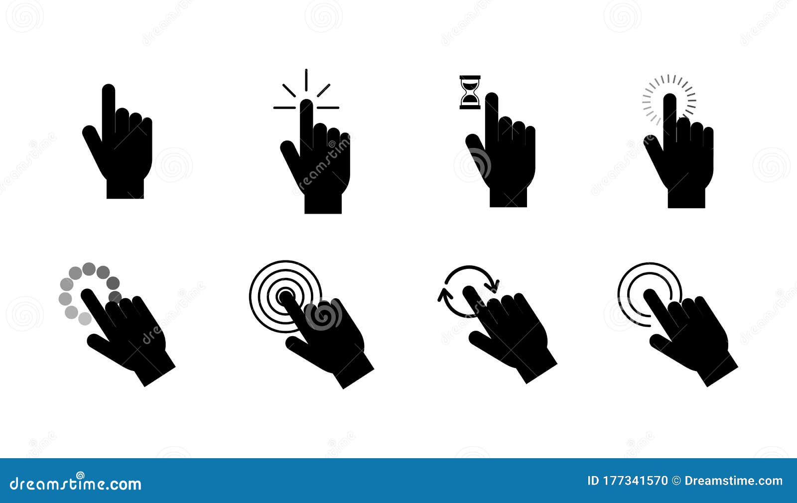 hand cursor icon click.