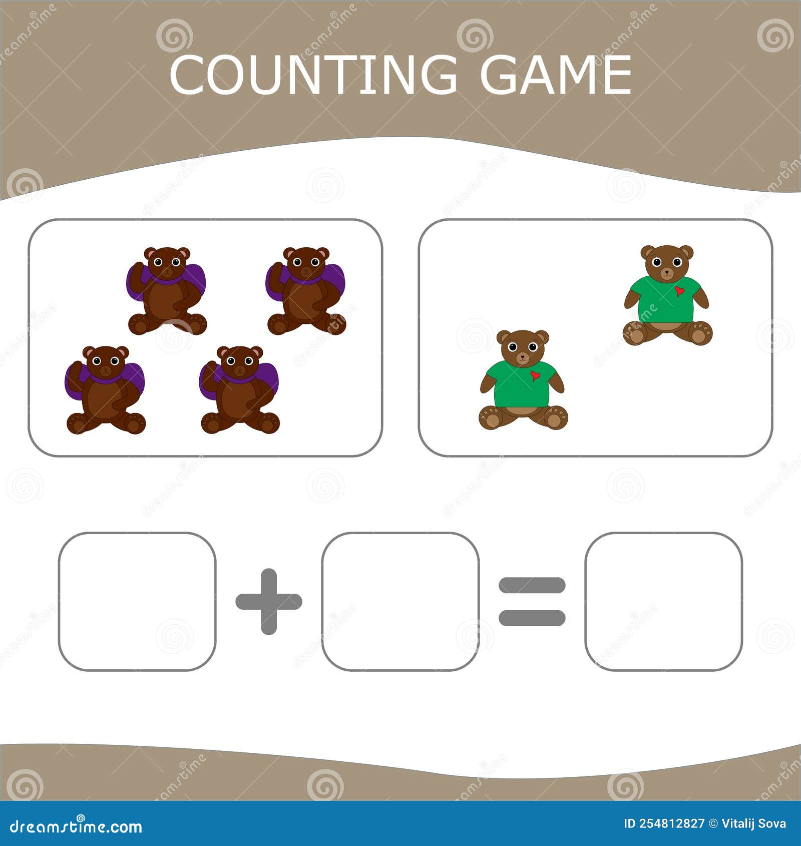 Educational Exercises for Preschool Children Stock Illustration