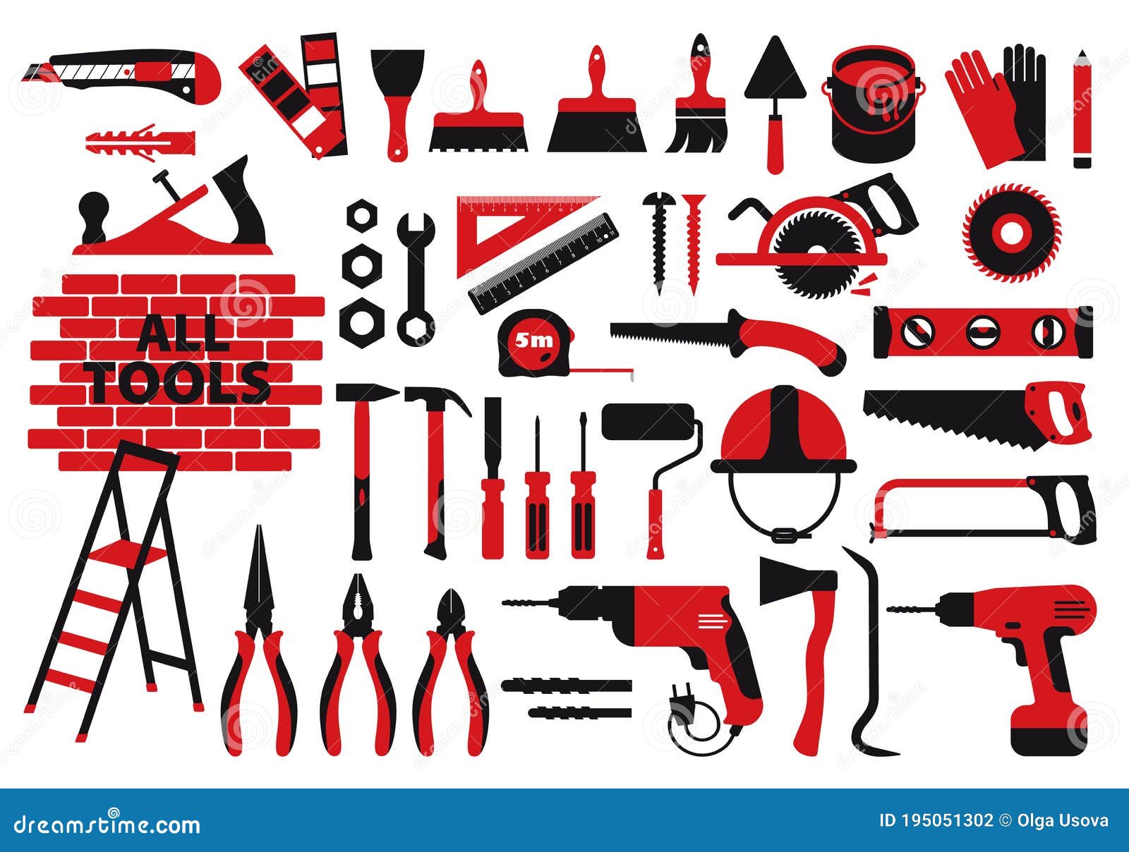  icons set, building, construction, tools, repair and decoration works. flat  icons set.