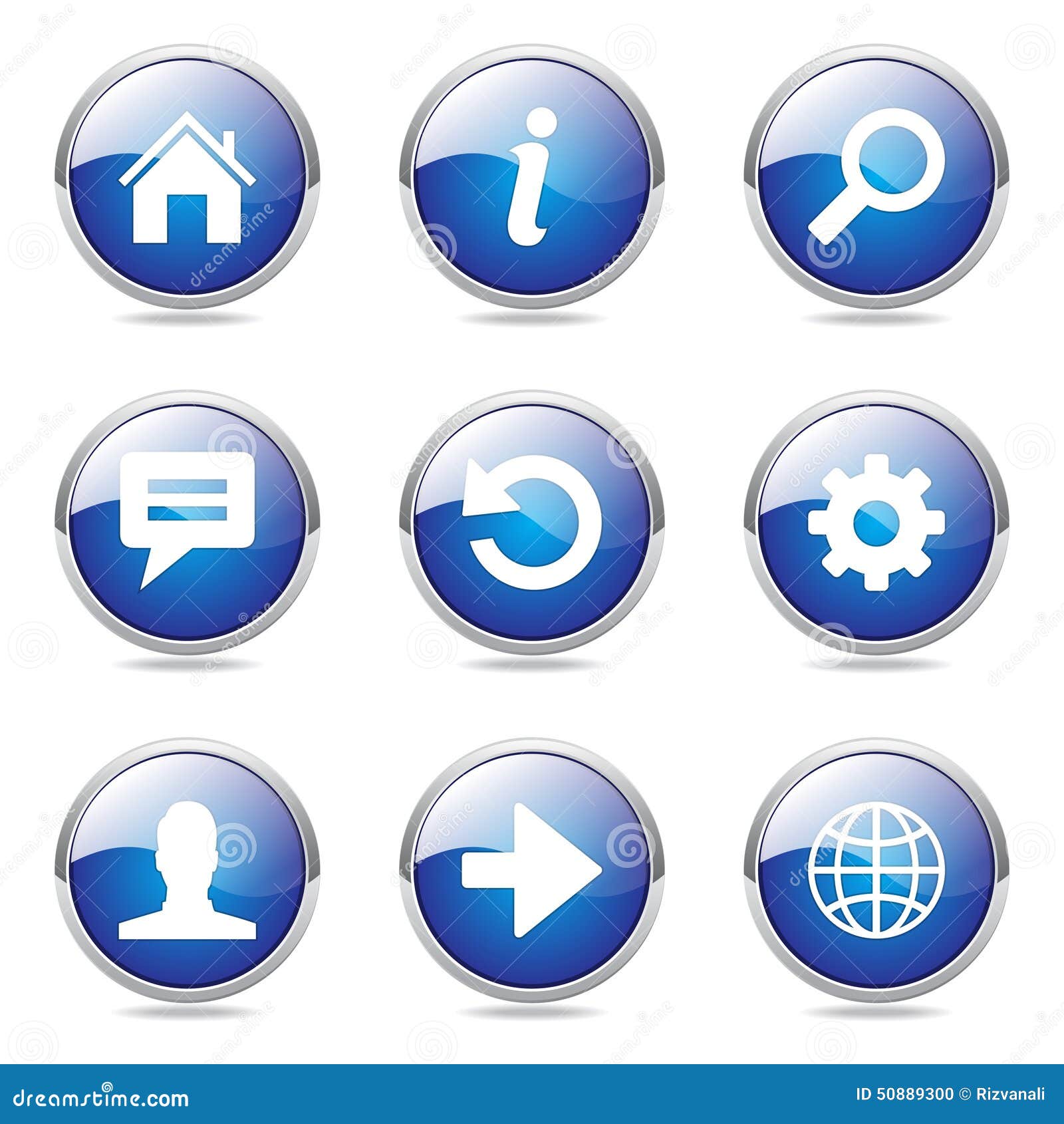blue view button icon