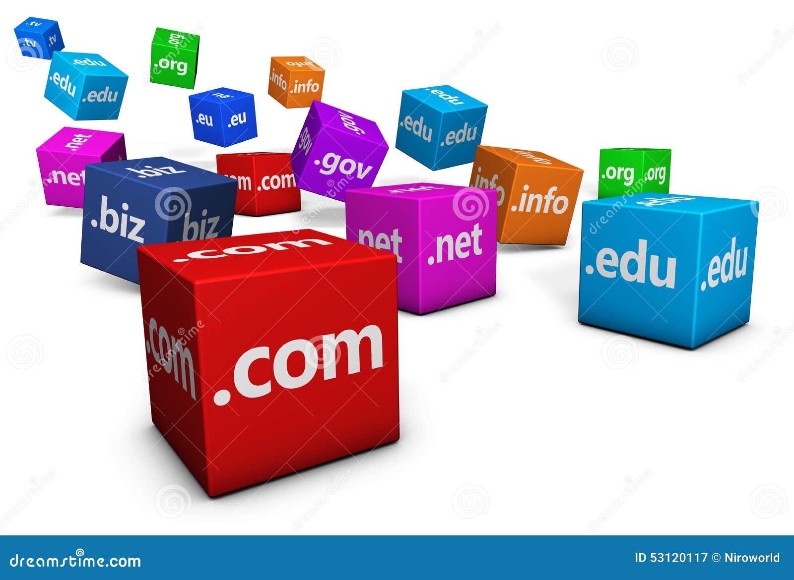 Web Internet Hosting Domain Names Stock Illustration  Image: 53120117