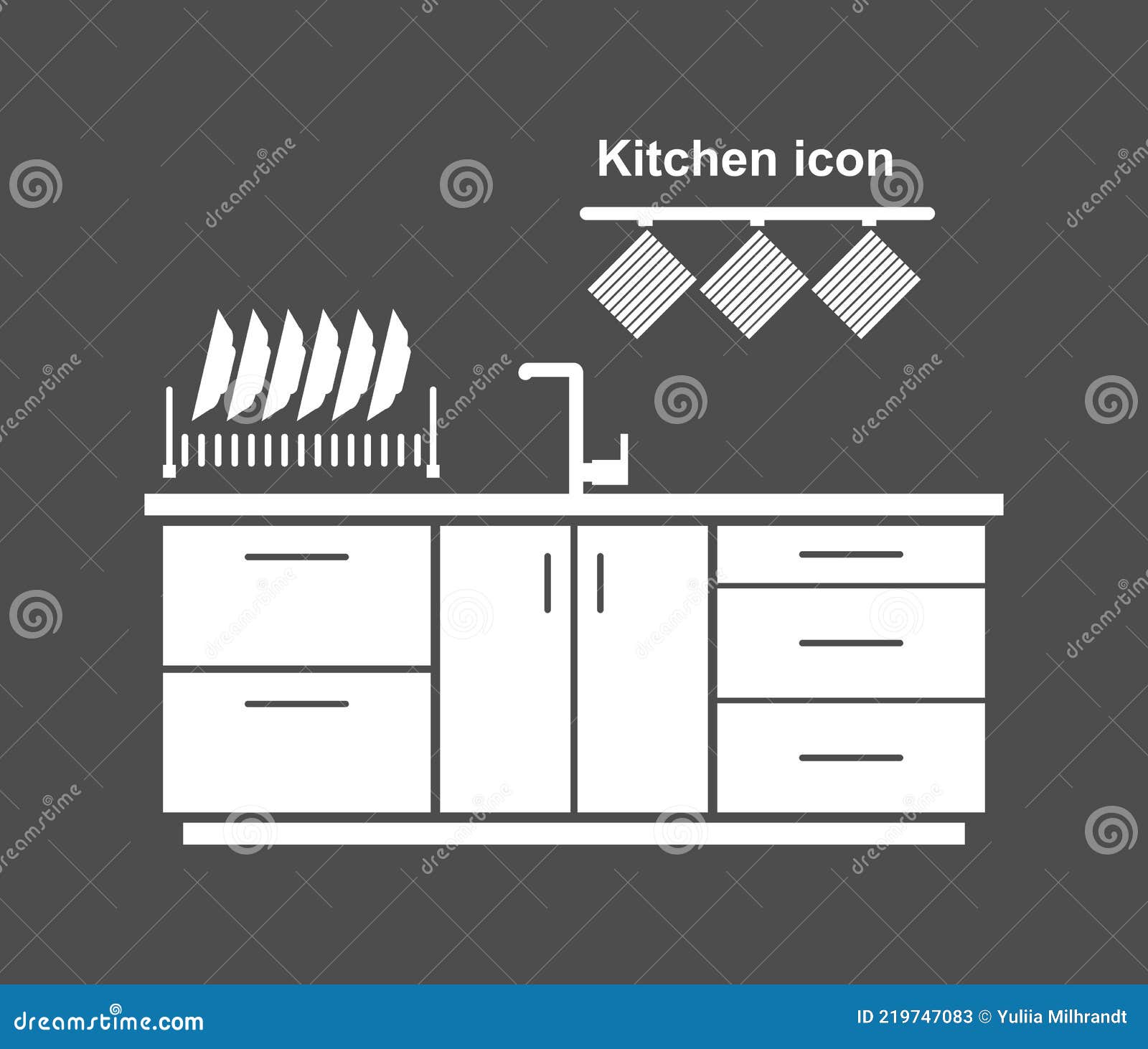 Kitchen Furniture Icon. Vector Stock Illustration Illustration of