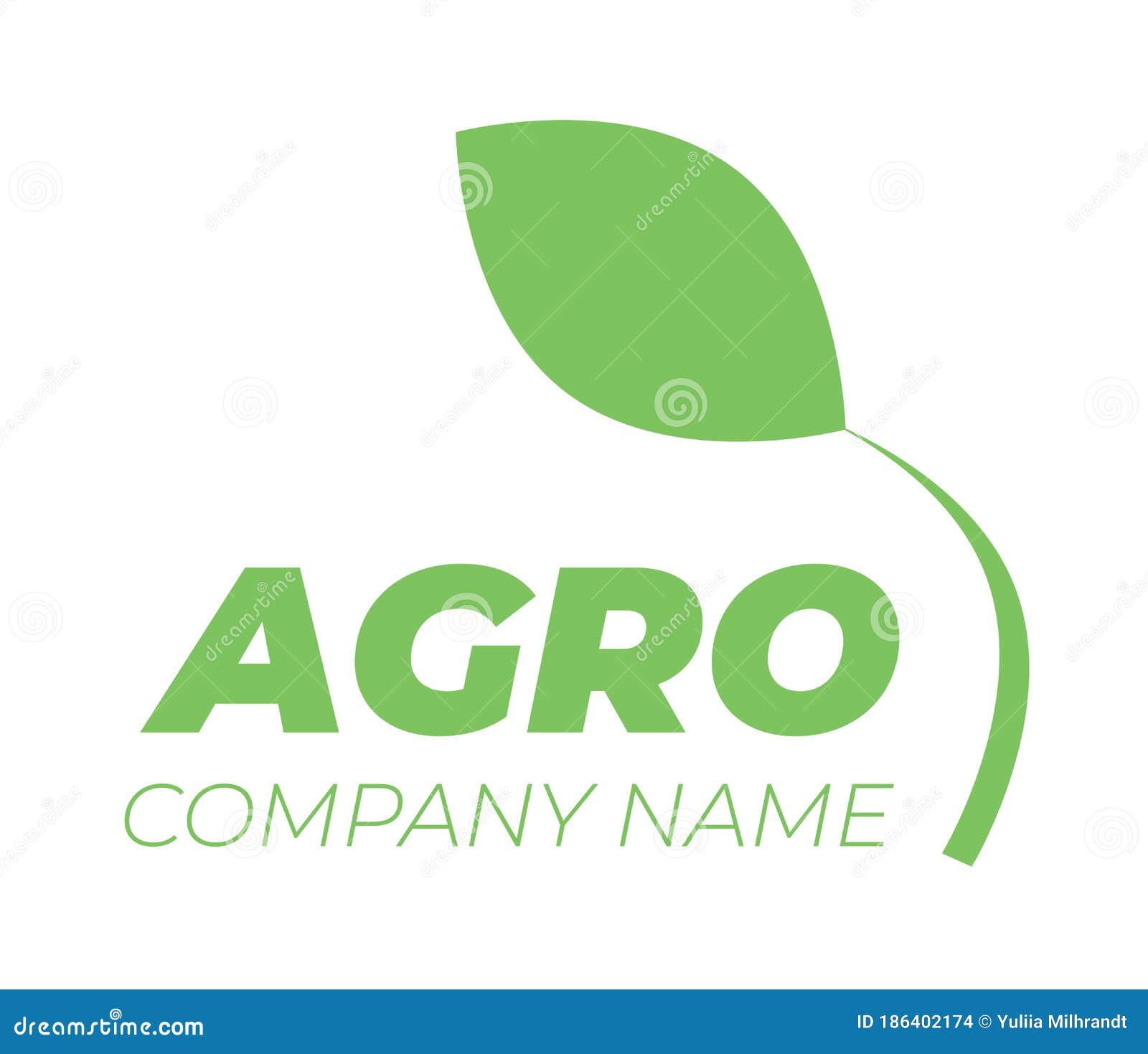 Logo Template for Agro Company. Vector Isolated Icon Stock Illustration