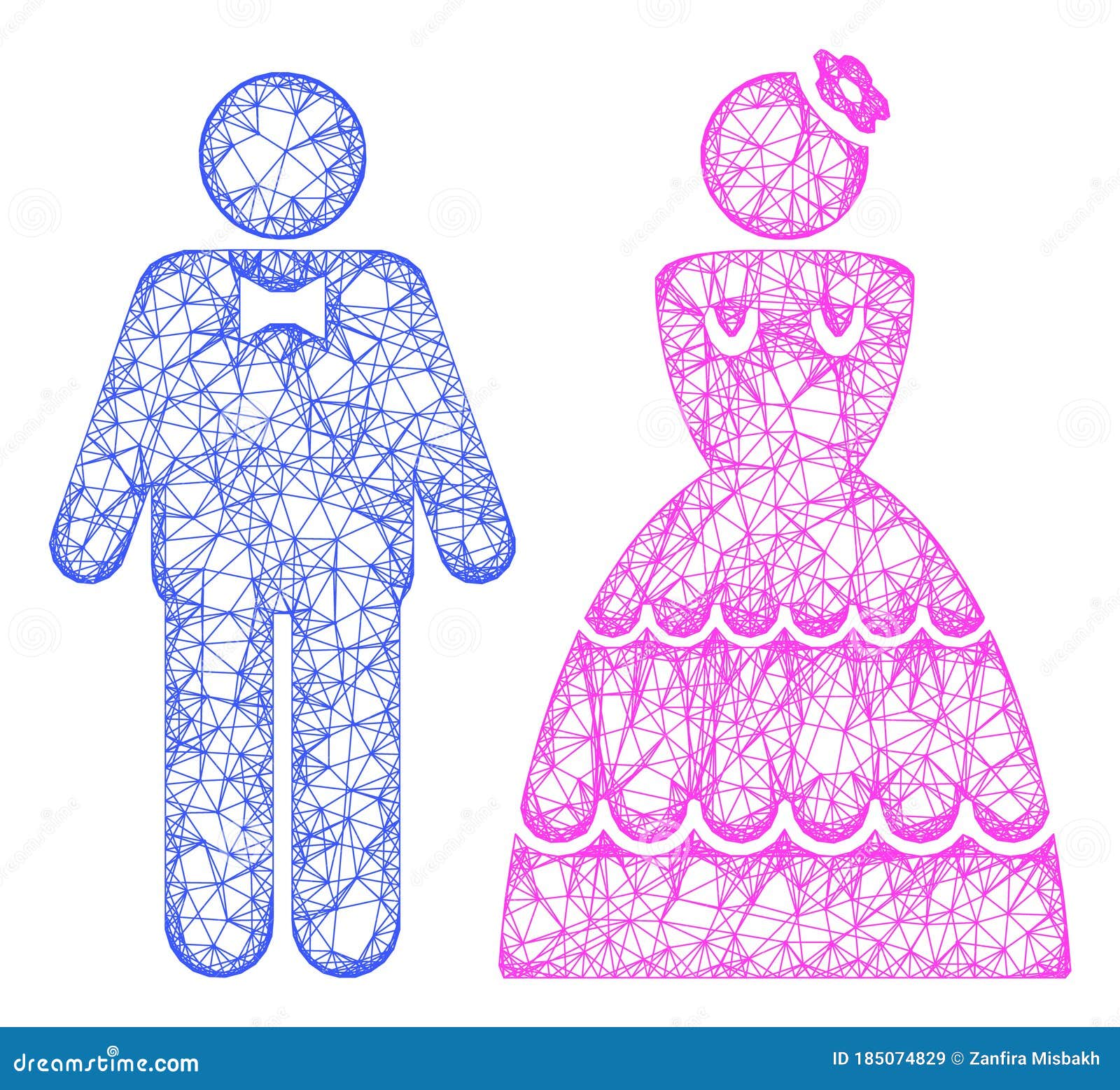 Download Web Mesh Wedding Pair Vector Icon Stock Vector - Illustration of family, marry: 185074829