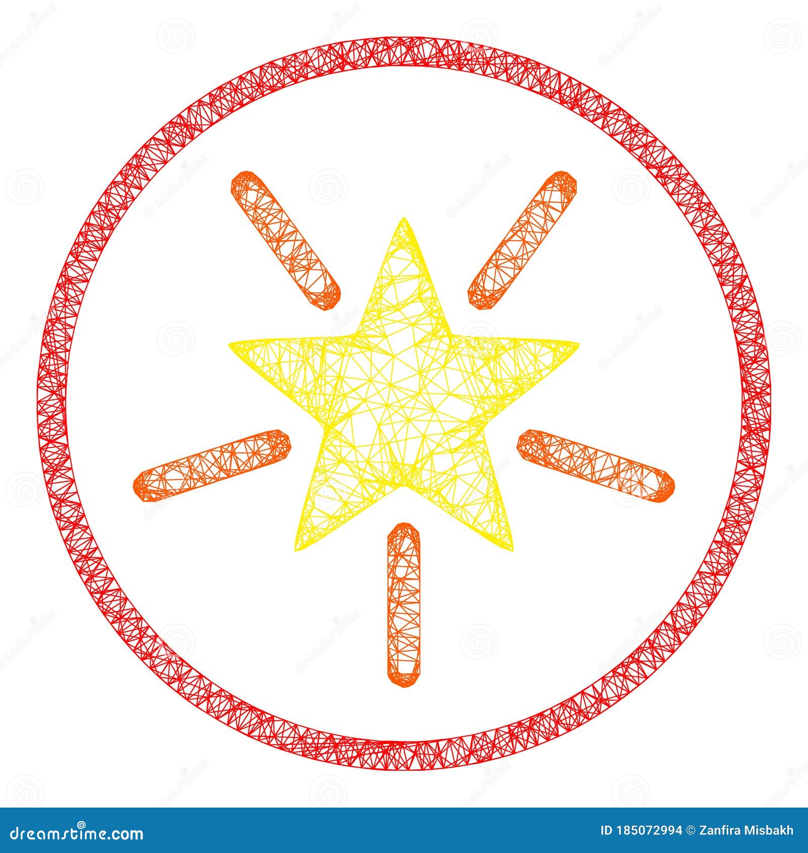 Web Net Rounded Shine Star Vector Icon Stock Vector Illustration Of Circle Pattern