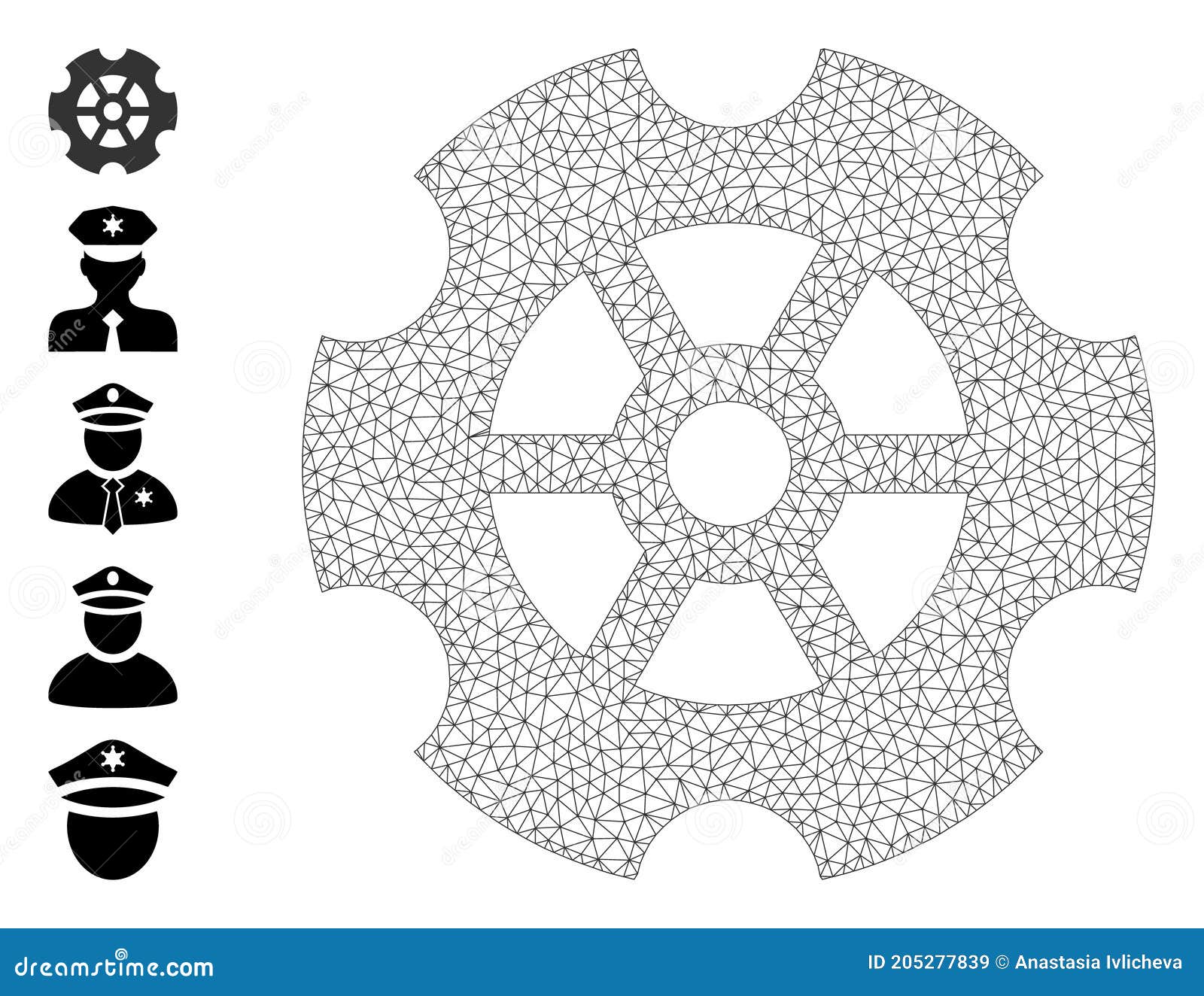  Network Gear Icon with Simple Glyphs Stock Vector Illustration of
