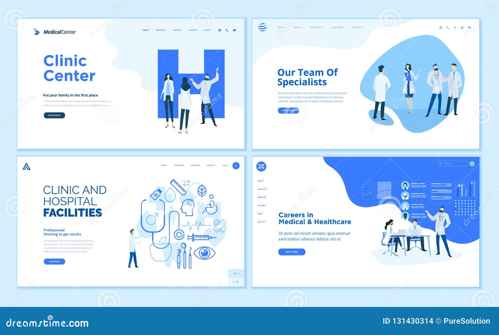web page  templates collection of healthcare