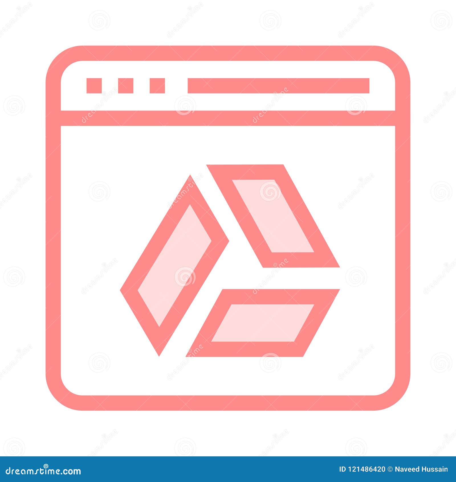 Web Page Drive Line Icon Stock Illustration Illustration Of Frame 121486420