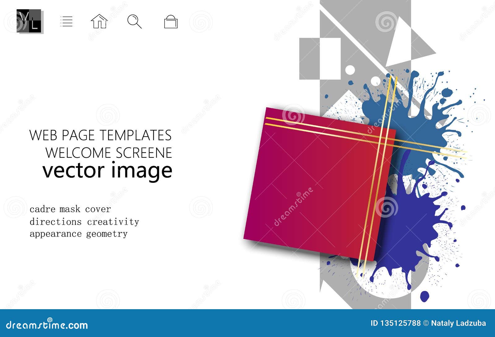 web page templates welcome screene white background horizontal orientation