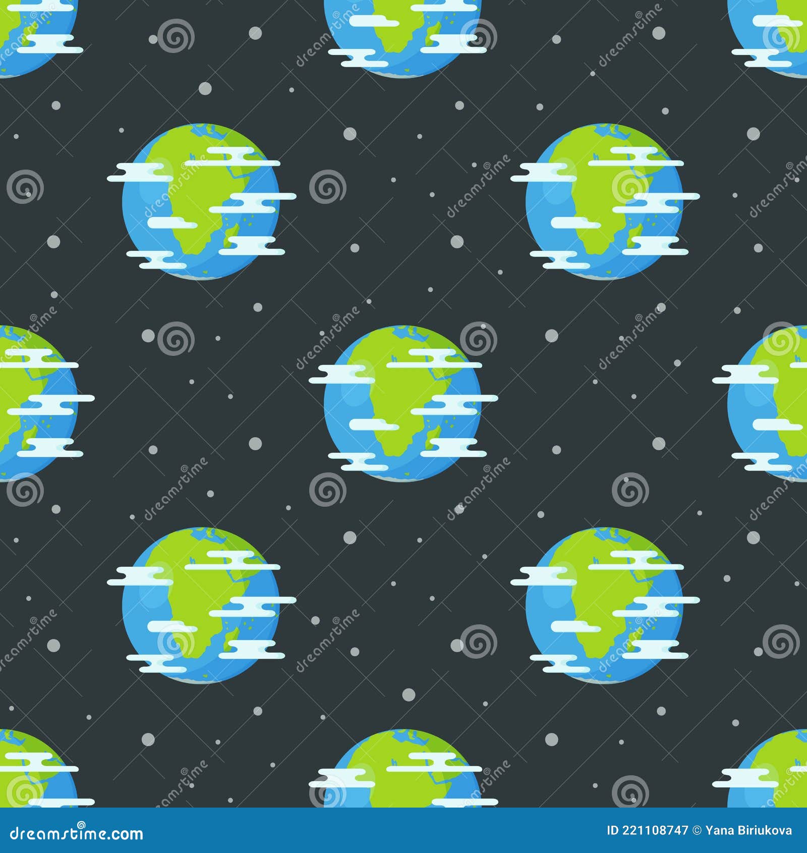 Illustration of a Space Drawing. Vector Illustration of the