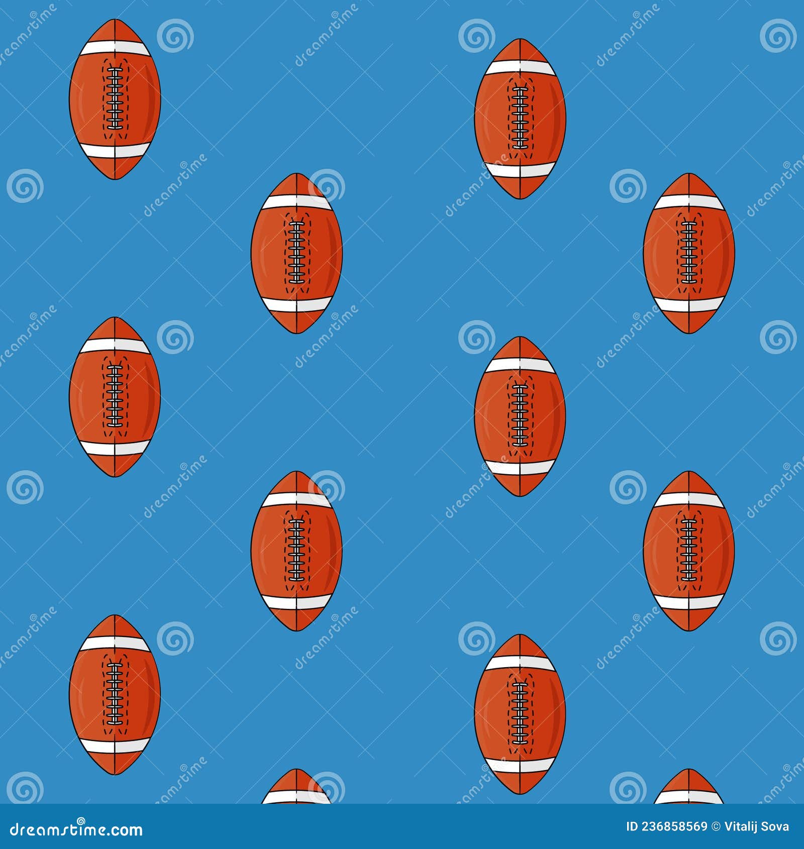 Background with Sports Theme Stock Illustration - Illustration of pattern,  rugby: 236858569