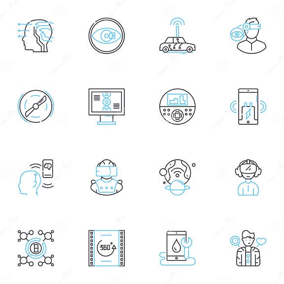 Web Programming Linear Icons Set. HTML, CSS, JavaScript, JQuery ...