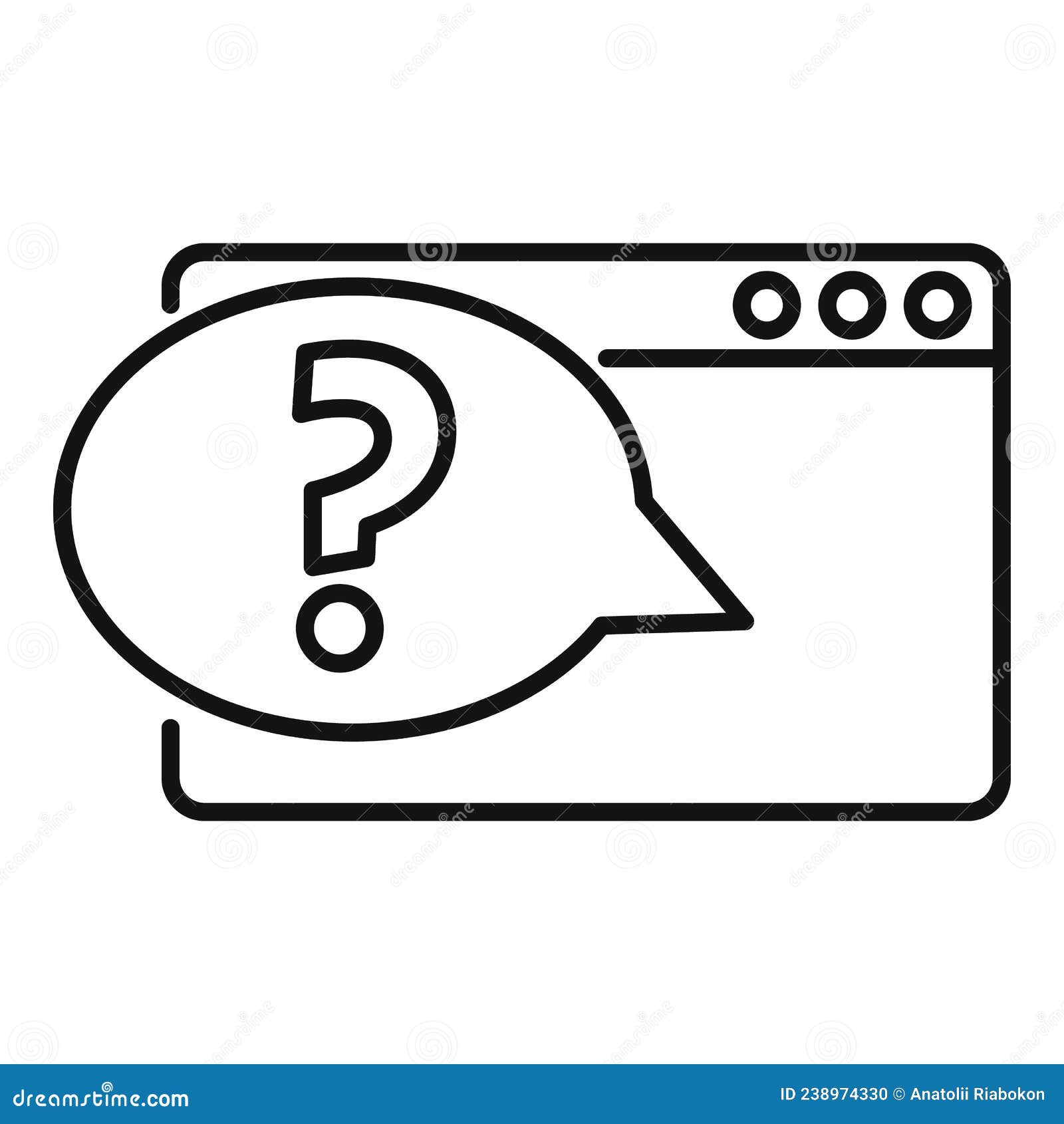 Web Request Icon Outline Vector. Online Information Stock Vector