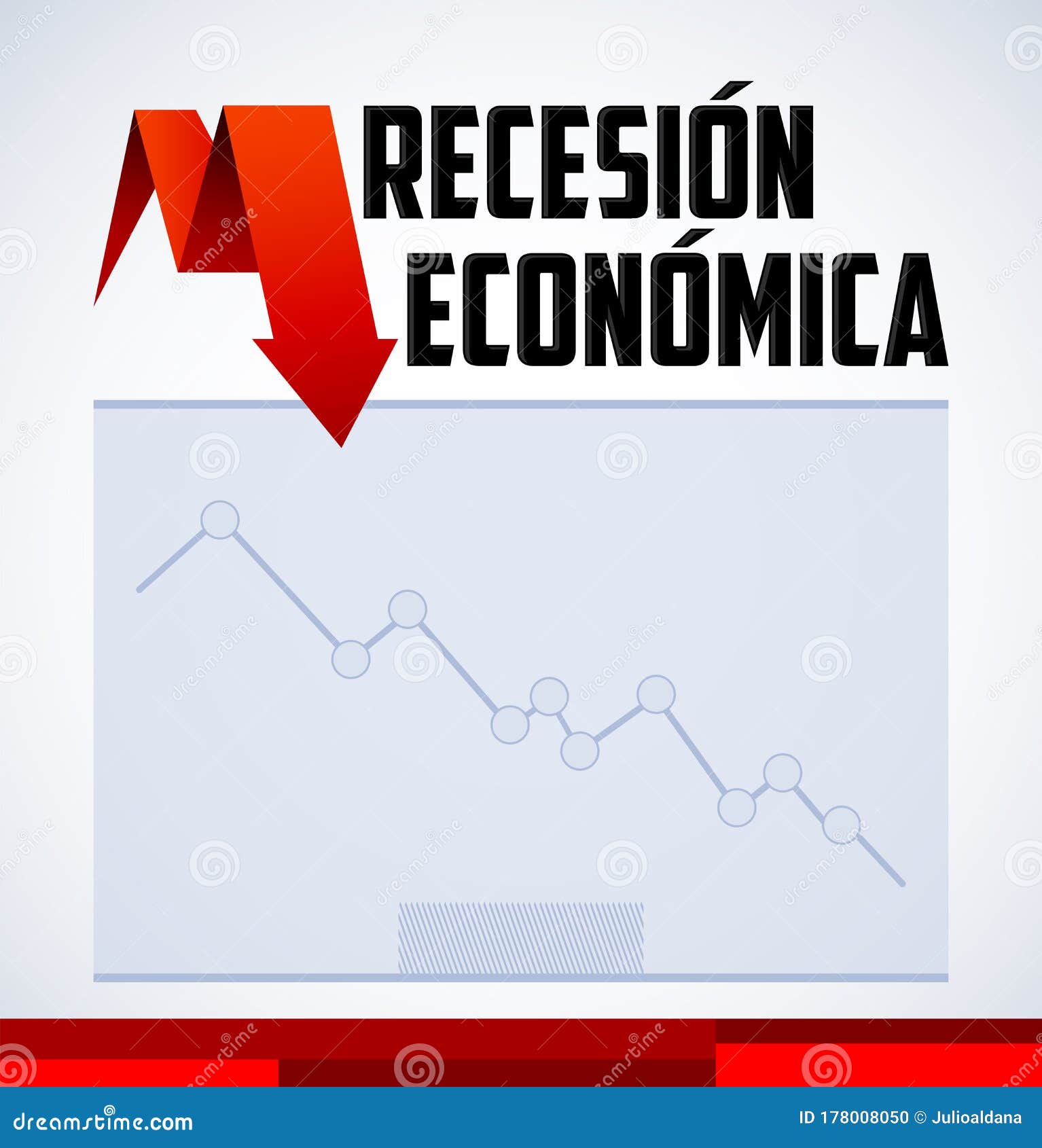 recesion economica, economic recession in spanish text  .