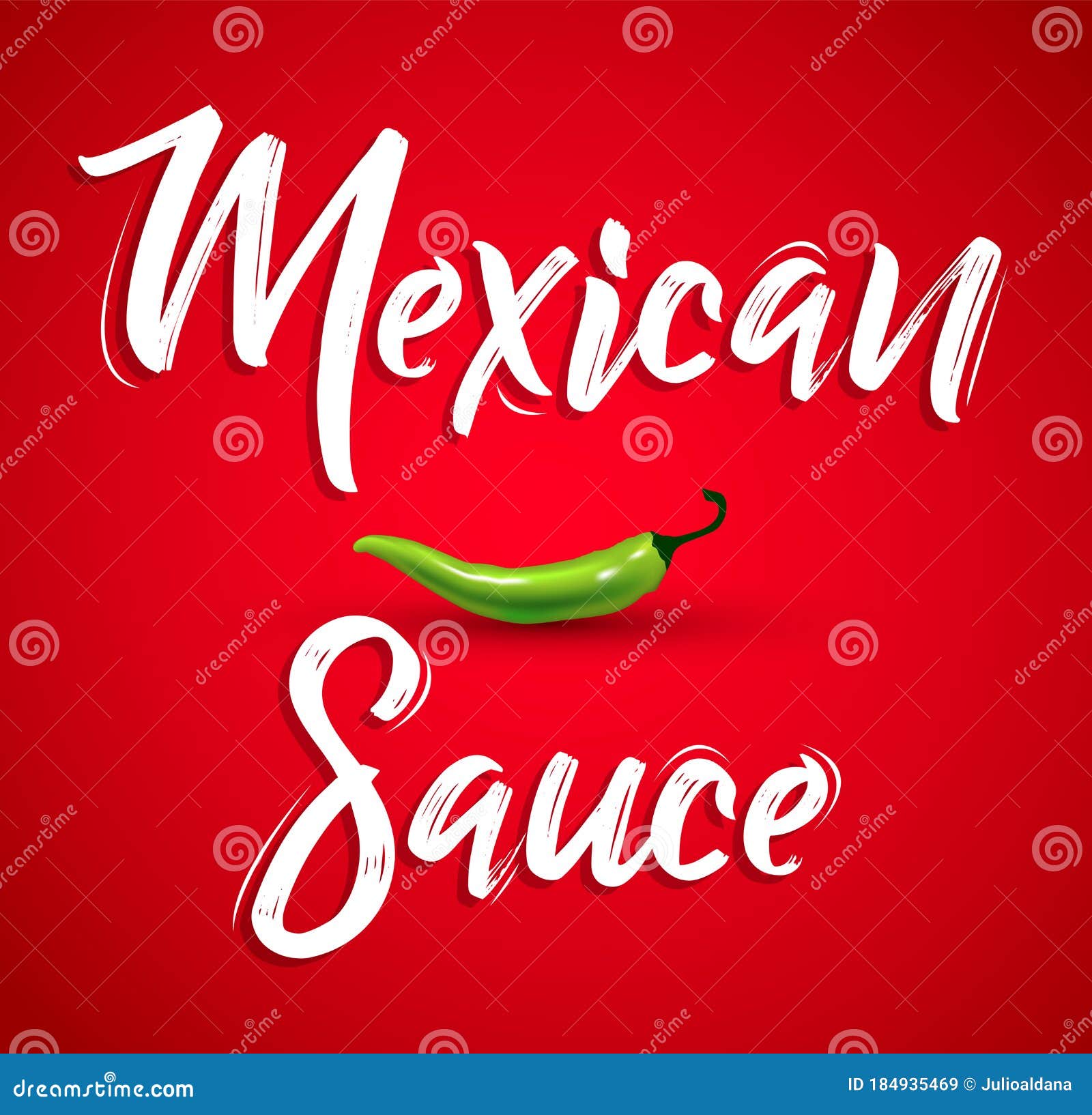 Mexican Sauce Jalapeno Chili Vector Design. Stock Vector Illustration