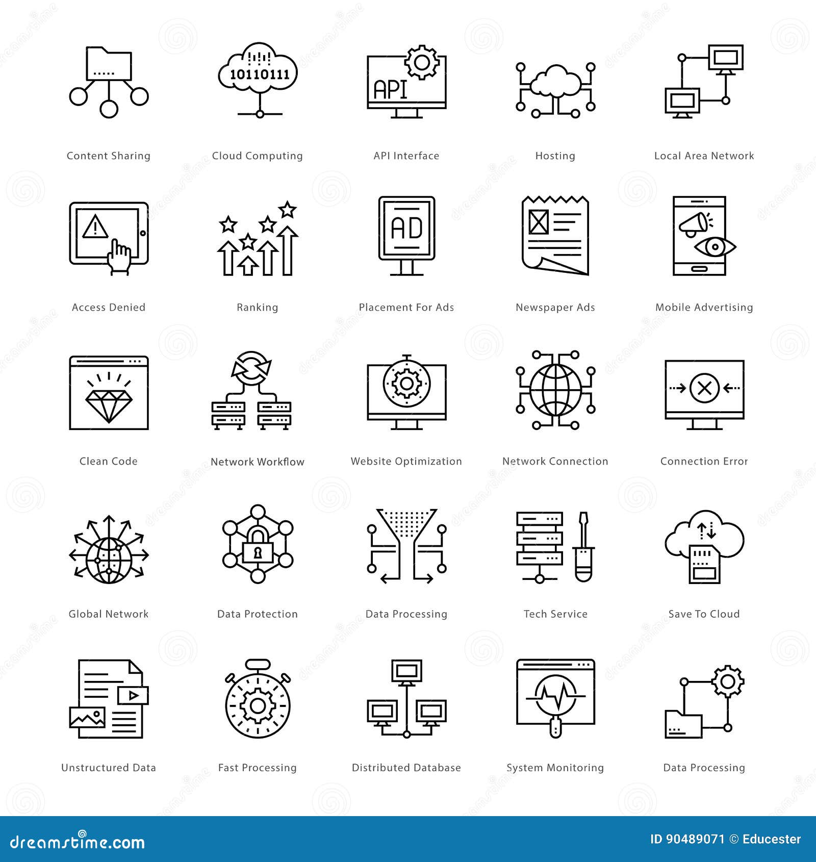 web and seo line  icons 56