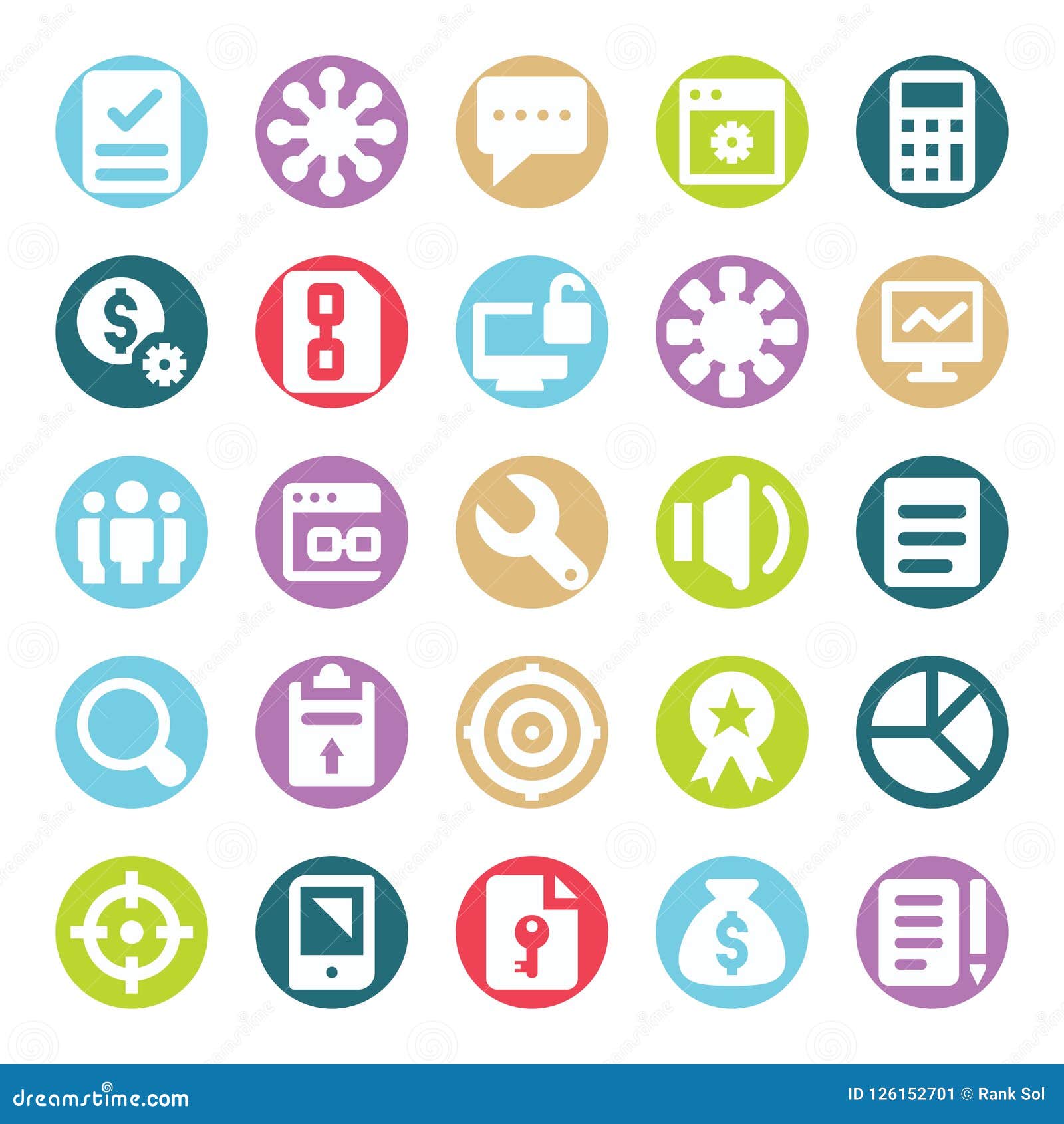 web, seo, tools and digital marketing two color glyph s  editable icons pack