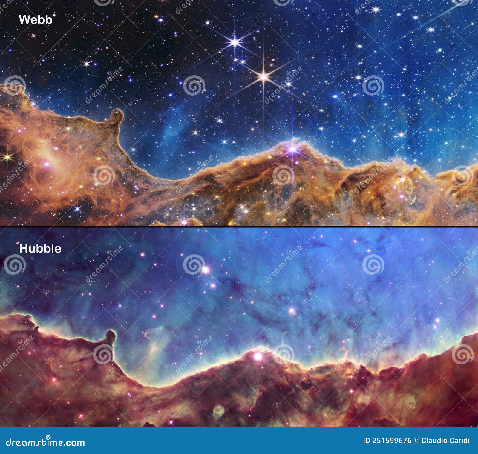 Webb and Hubble Telescopes Side-by-side Comparisons Visual Gains