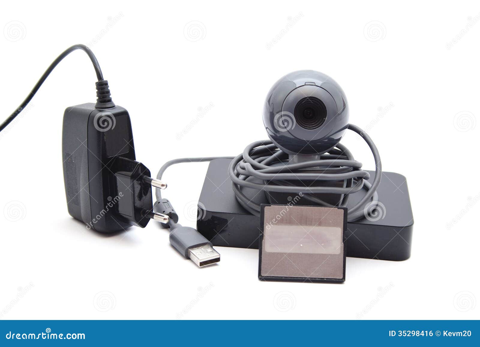 cam with External Hard Drive Disk and Power Plug Stock Photo Image of background, drive