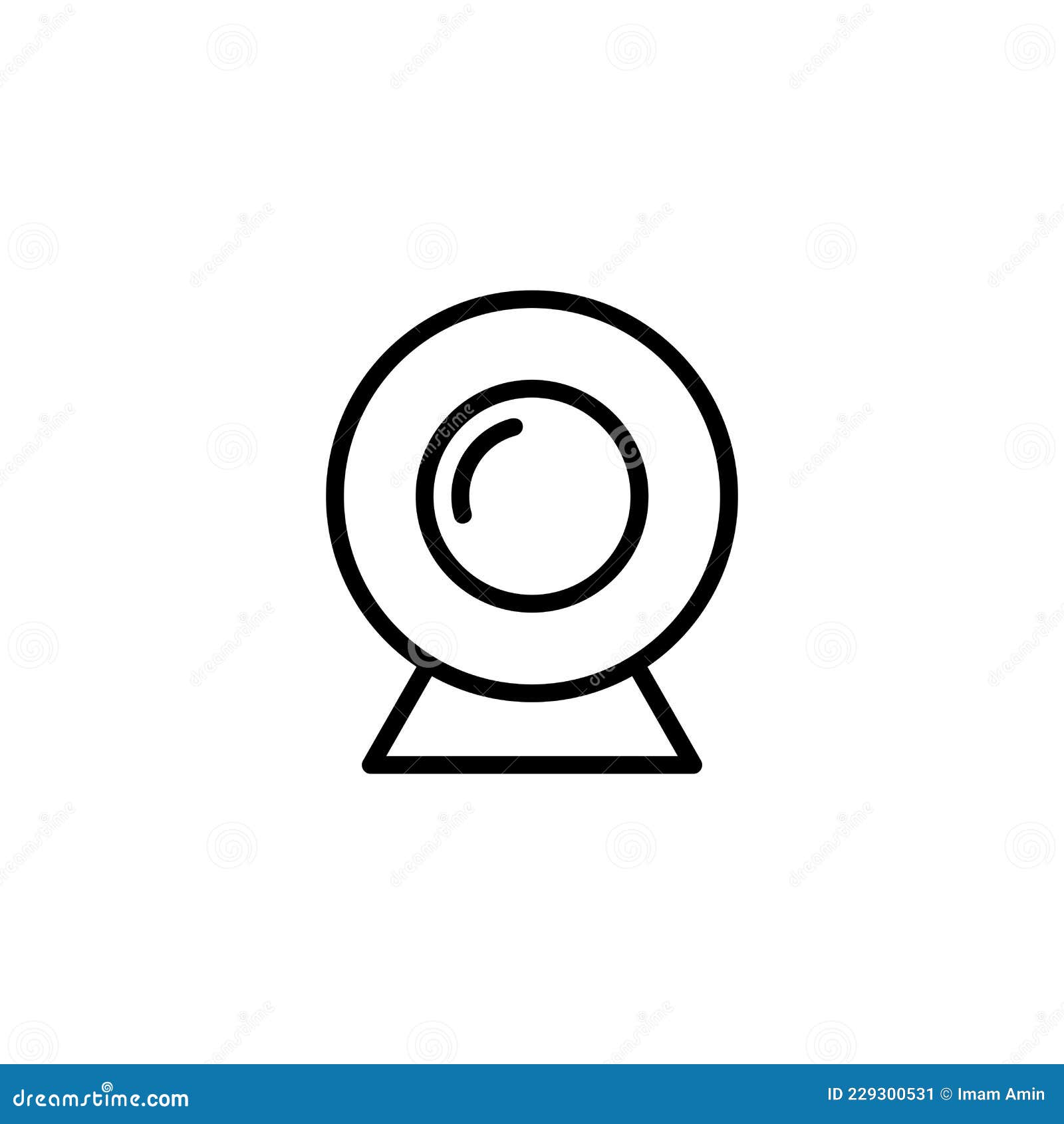 cam Technology Monoline Symbol Icon Logo for Graphic Design, UI UX