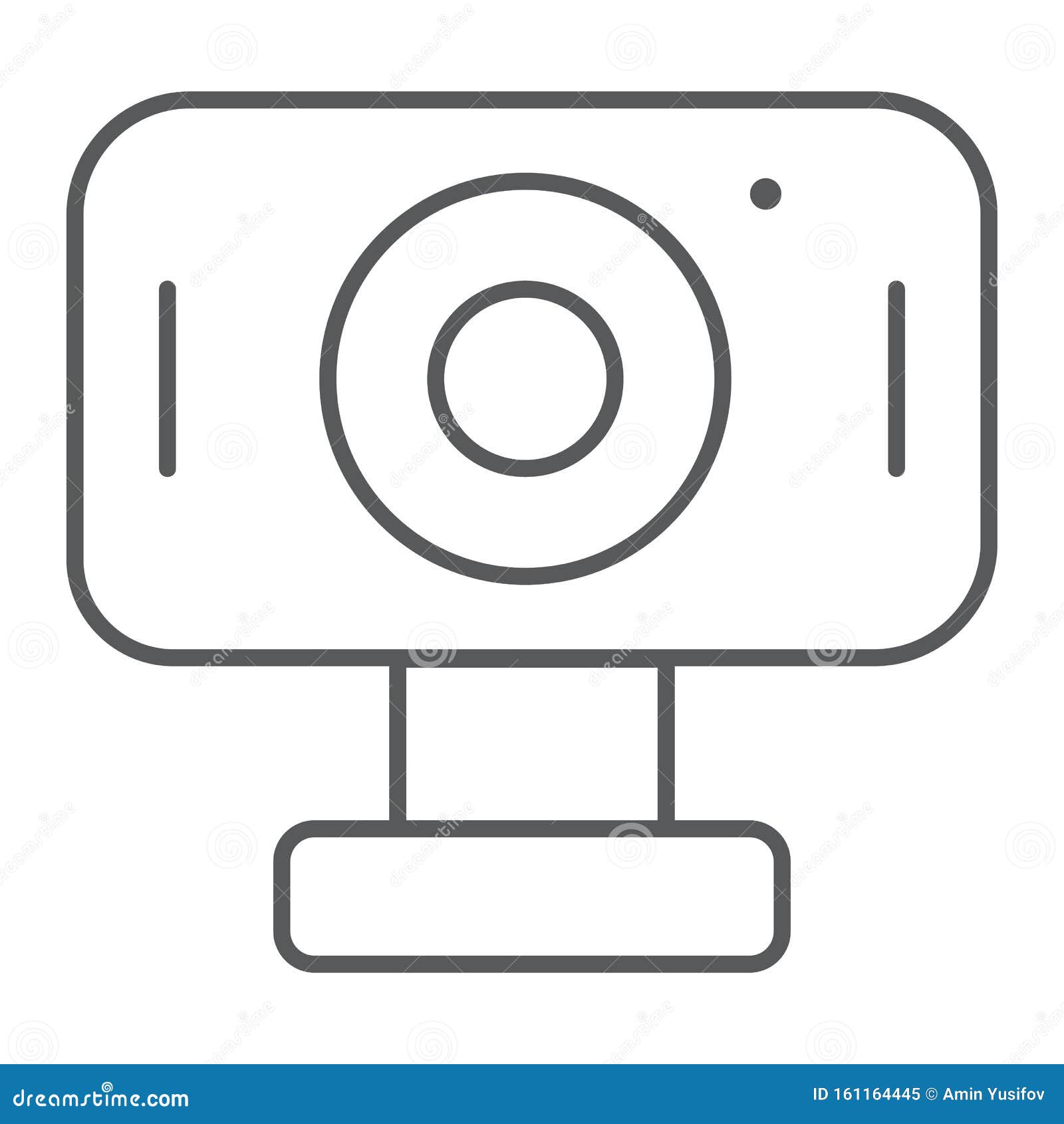 Webcam Thin Line Icon, Cam and Device, Computer Camera Sign, Vector  Graphics, a Linear Pattern on a White Background. Stock Vector -  Illustration of computer, camera: 161164445