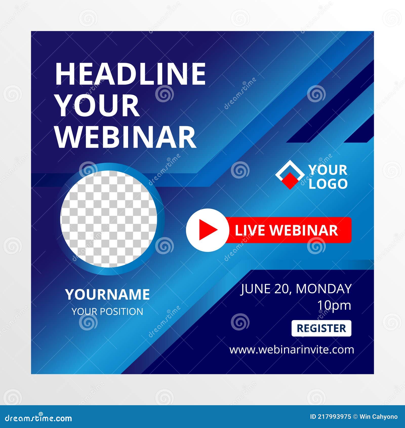 Business inar Invitation Design Template. Stock Vector