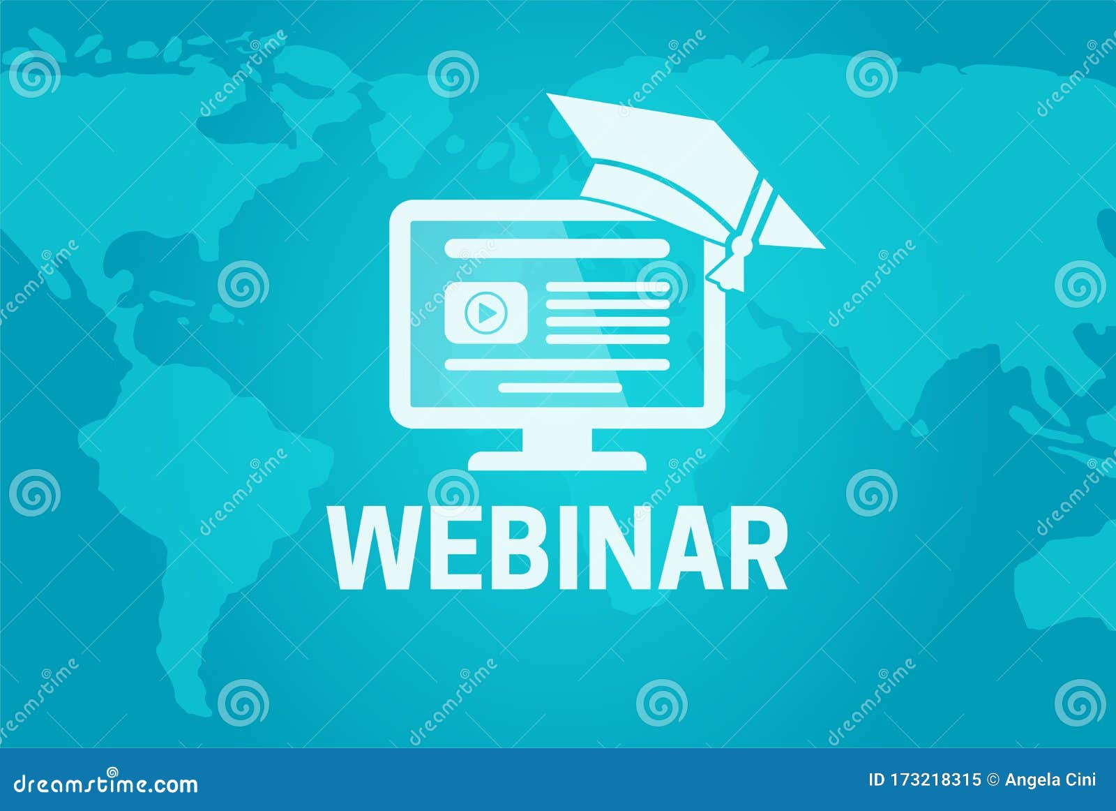 Webinar Background Illustration Banner Design Stock Vector