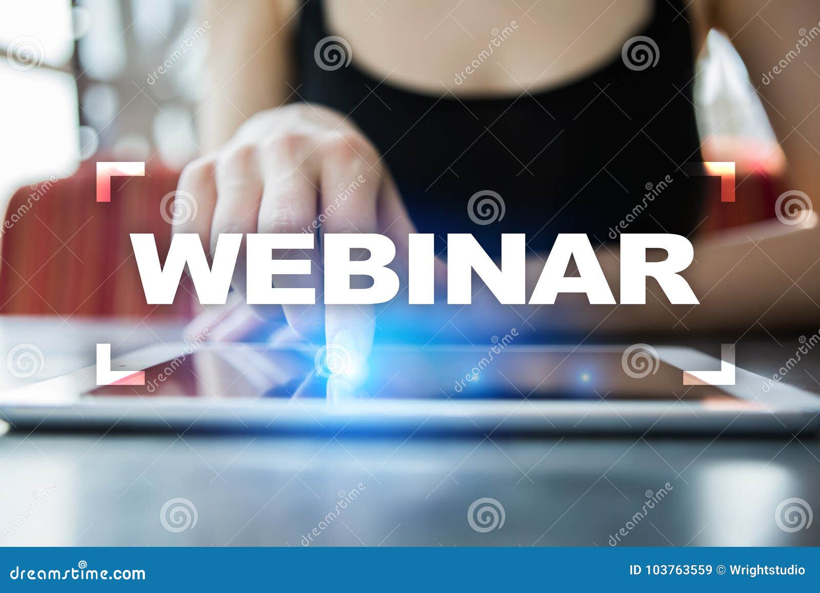 Webinar. E-Learning, Online Education Concept. Personal Development