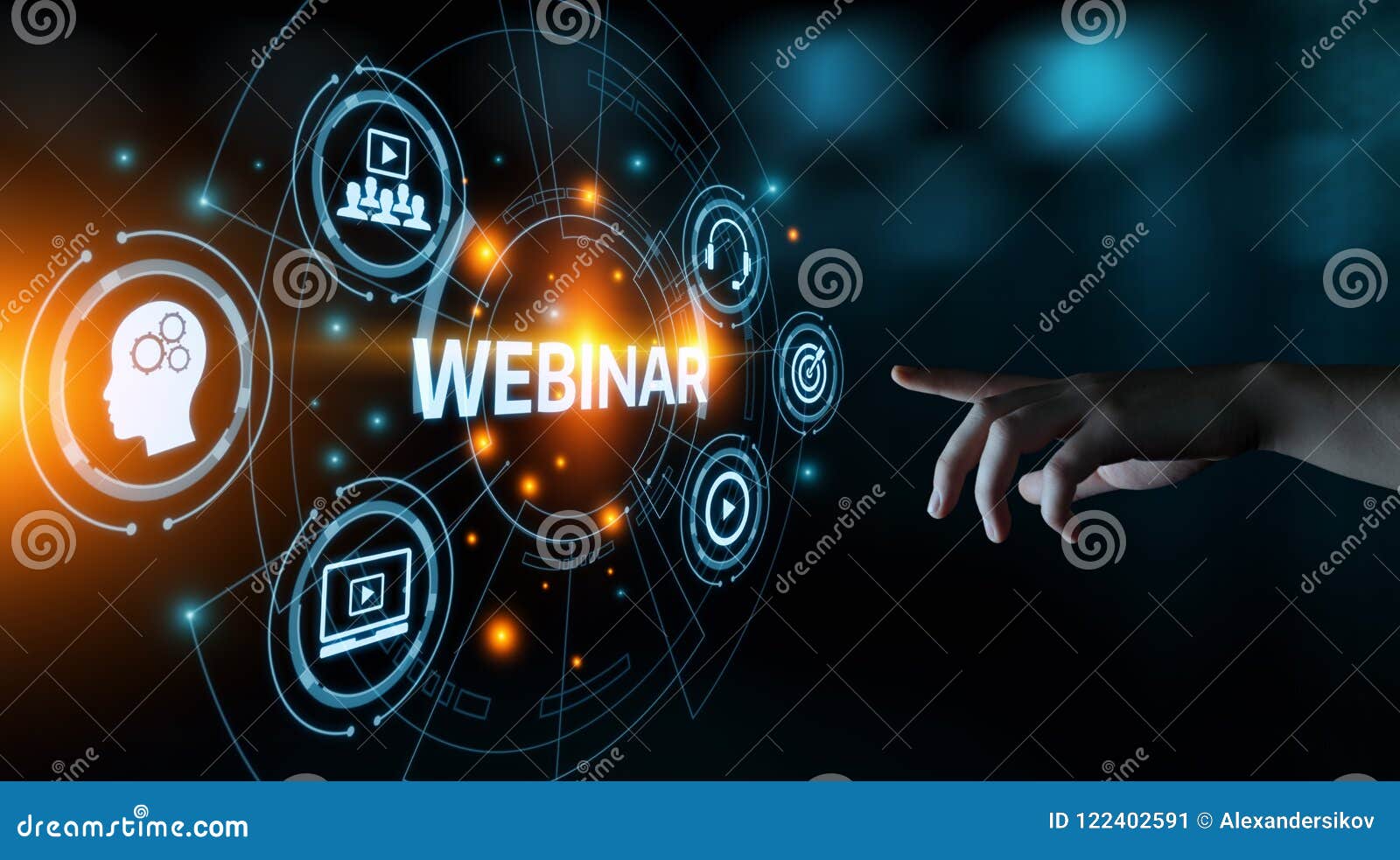 webinar e-learning training business internet technology concept