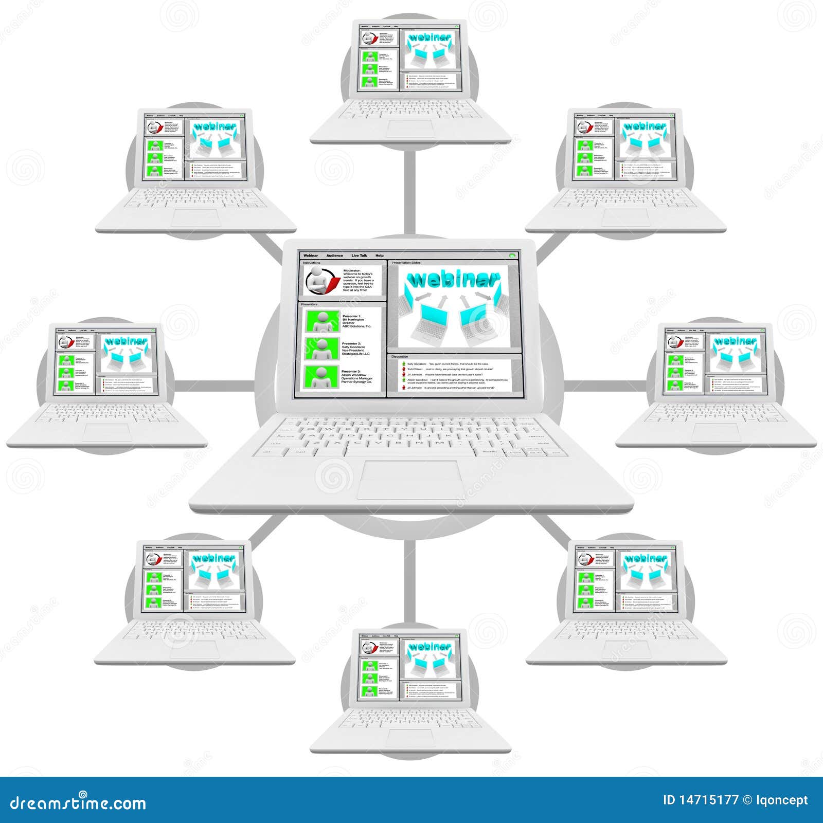 webinar - network of linked computers
