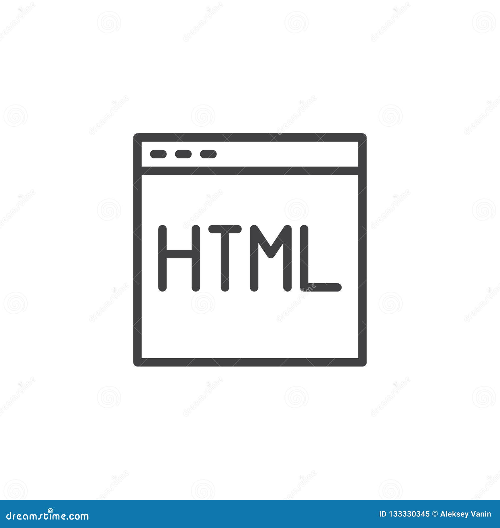 Download Webpage Html Code Outline Icon Stock Vector - Illustration ...