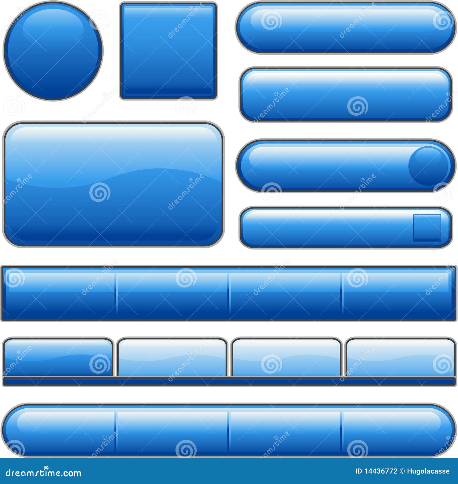 website blue glossy buttons