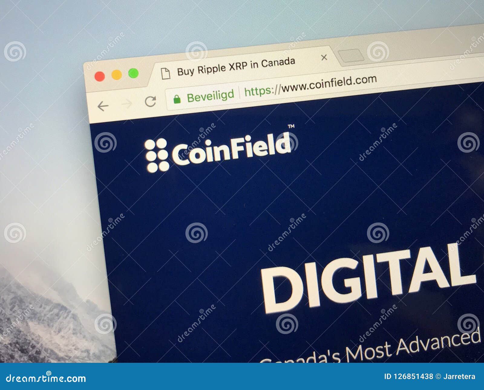 Website of CoinField editorial stock photo. Image of ...