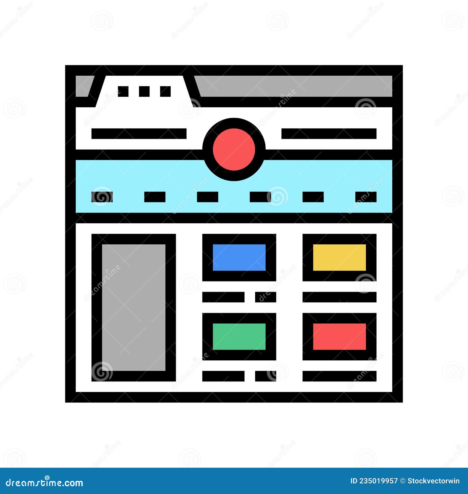 website creation color icon  