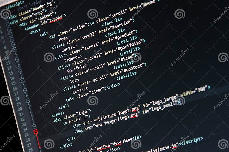 Website Development - Programming Code on Computer Screen Stock Photo ...