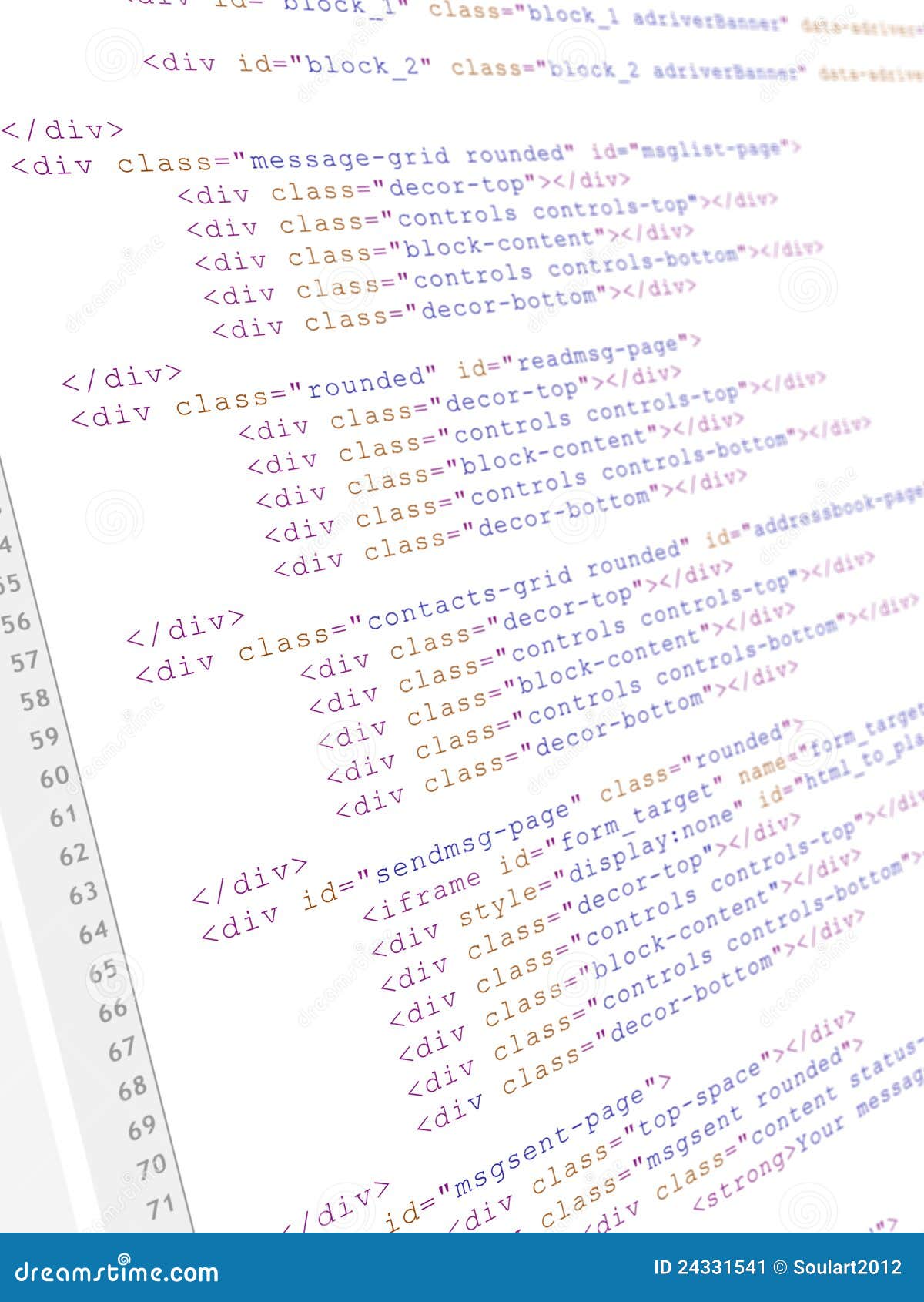 Website HTML Code Browser View on White Background Stock Image - Image of  html, script: 24331541