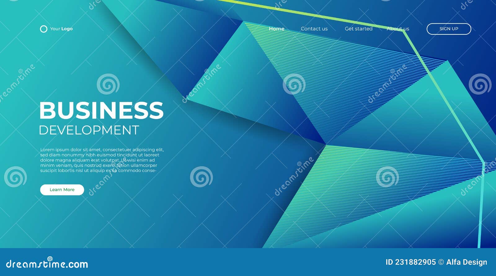 Website Landing Page Background, Modern Abstract Style Stock ...