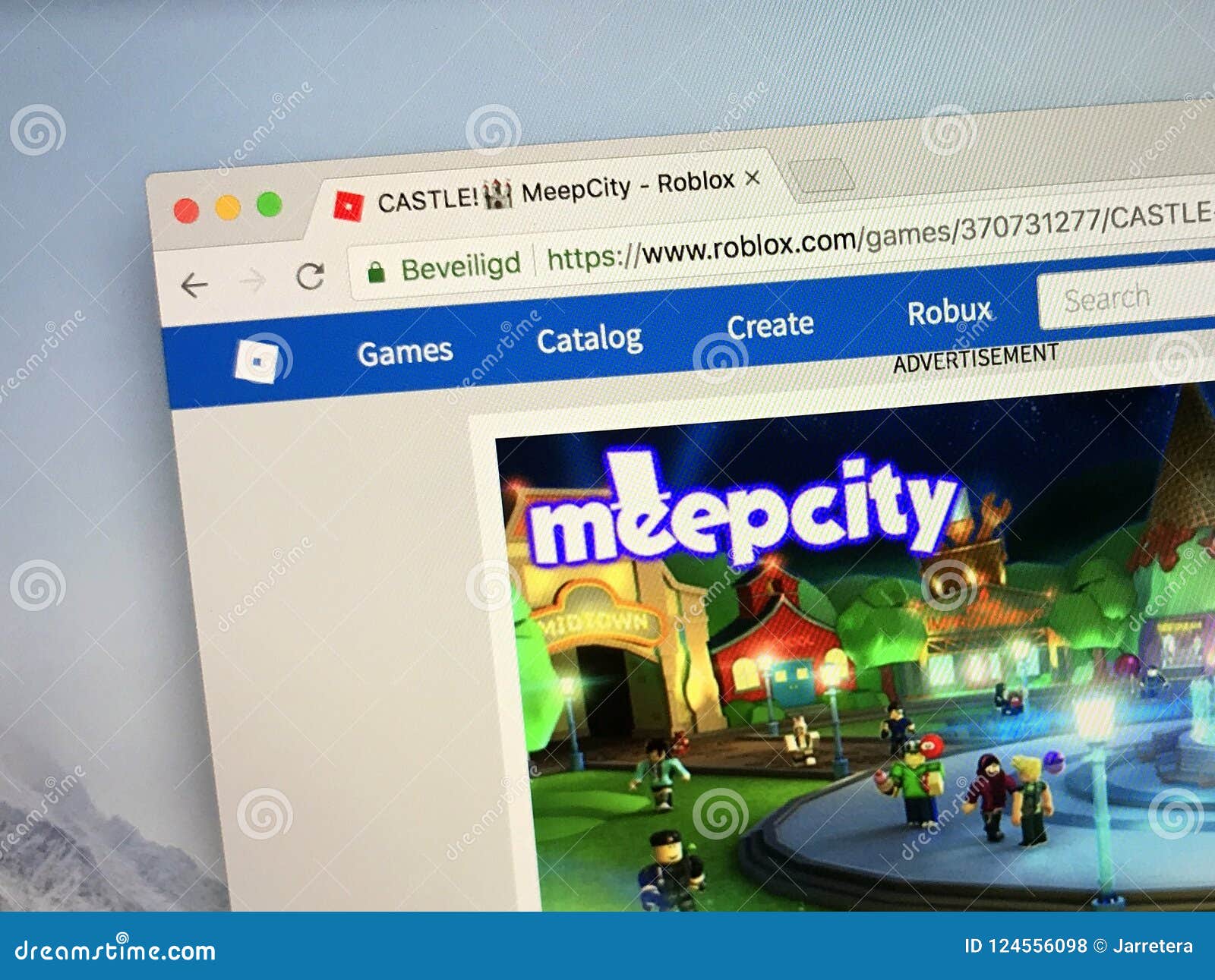 Website of the Roblox Game MeepCity. Editorial Stock Photo - Image