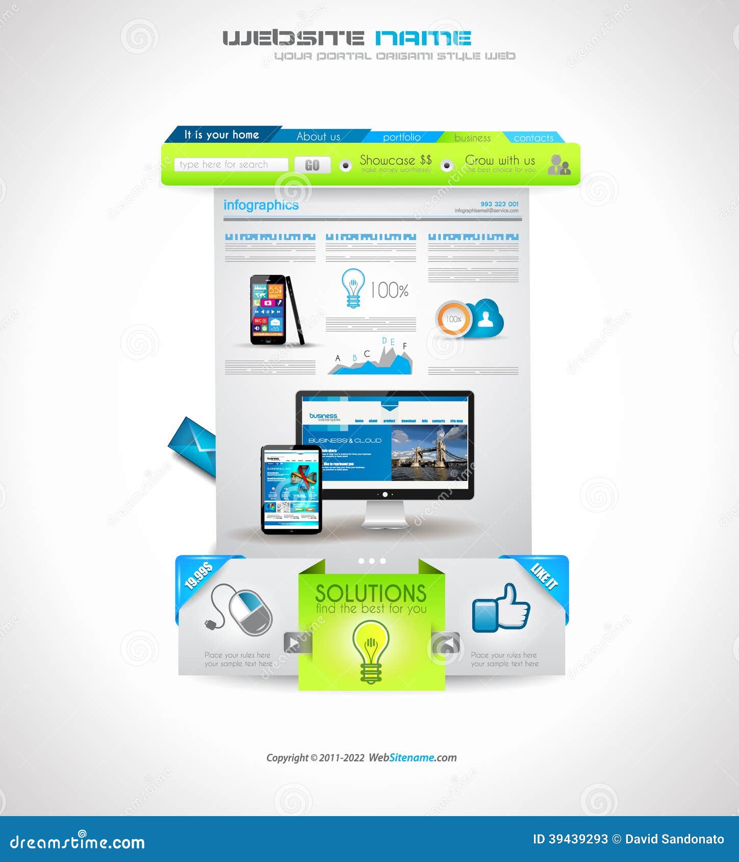 website template for corporate business and cloud purposes