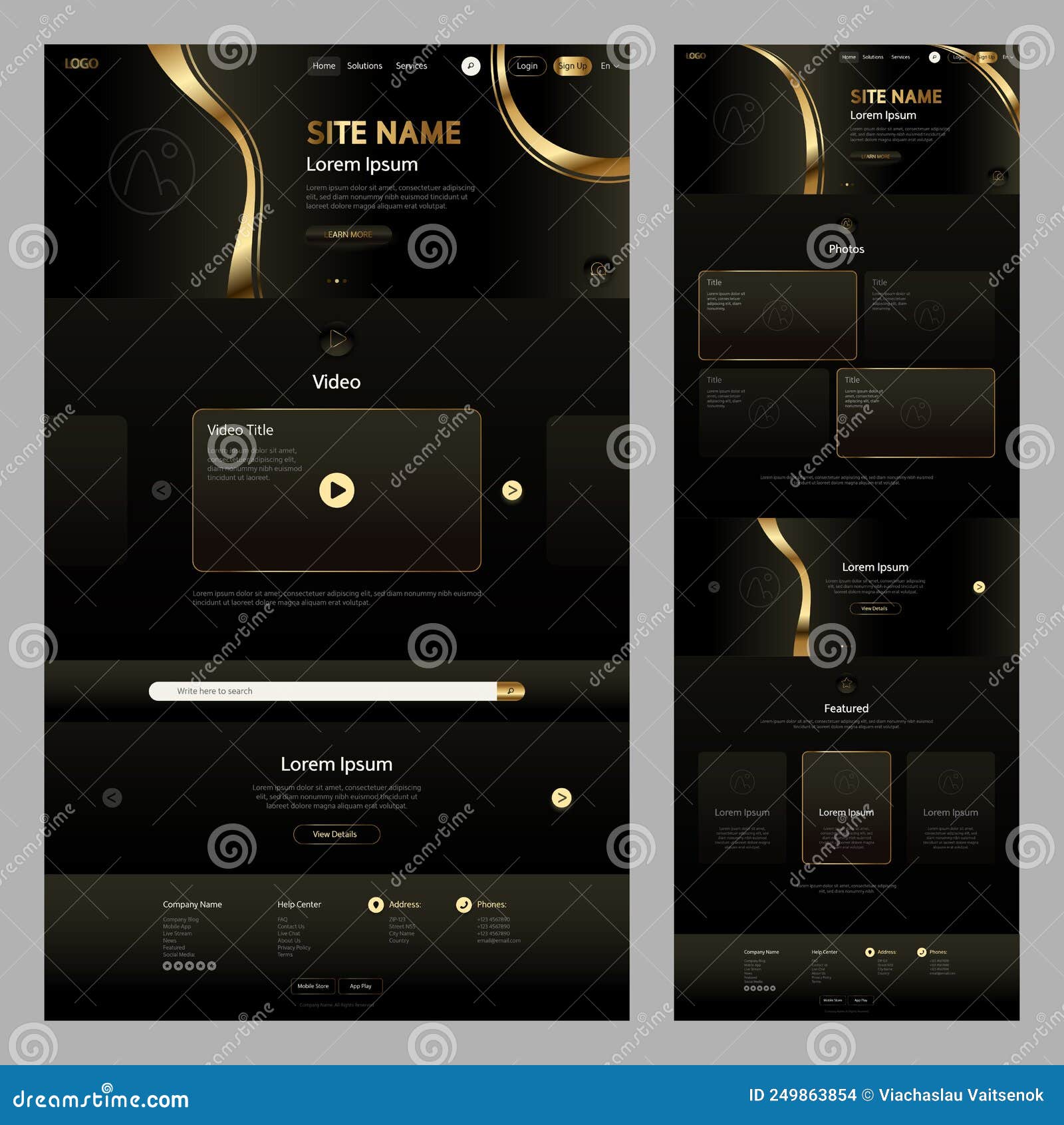 Gold Website Templates Gold Website Templates