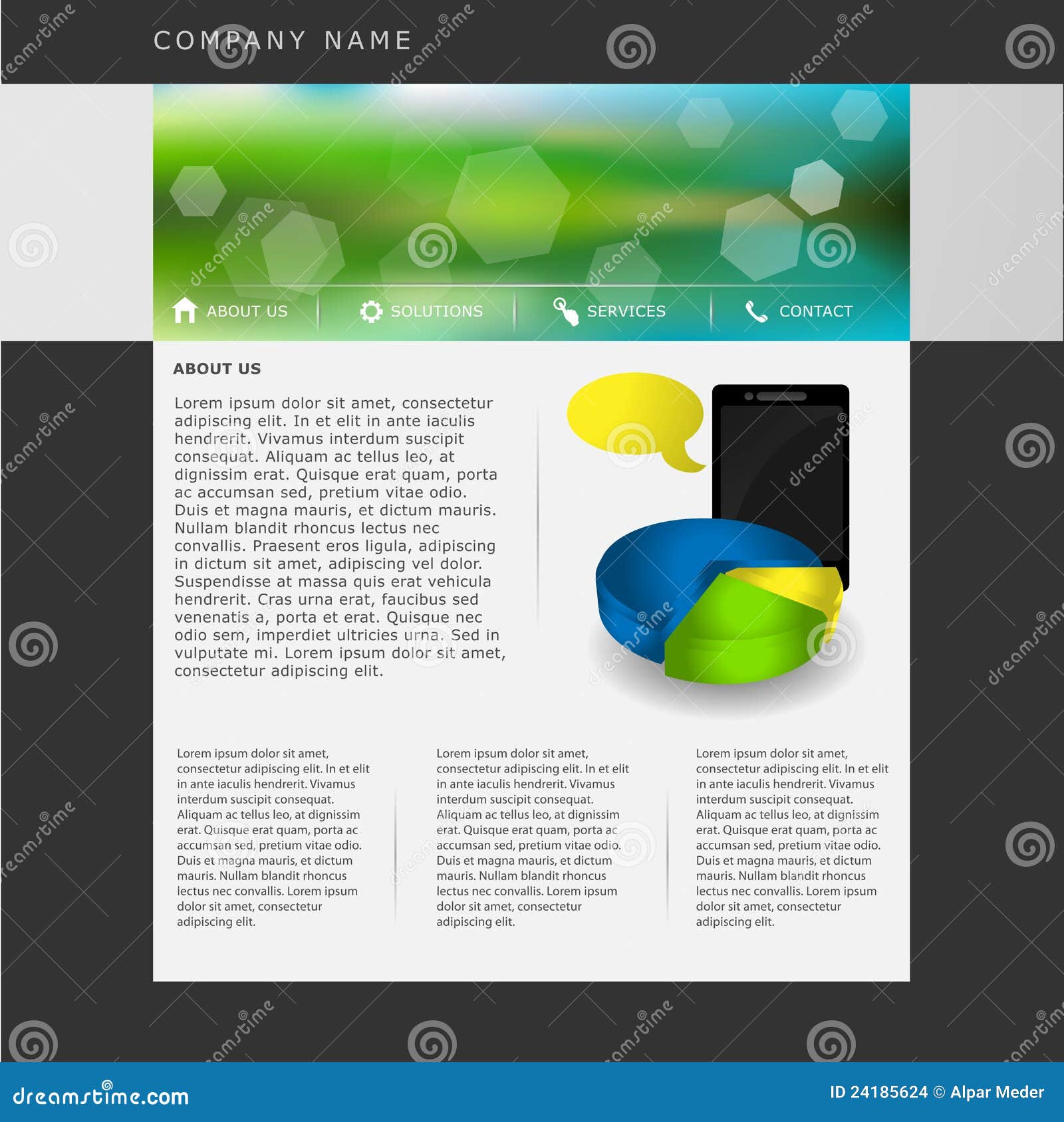 Website template in format stock illustration. Illustration of glossy