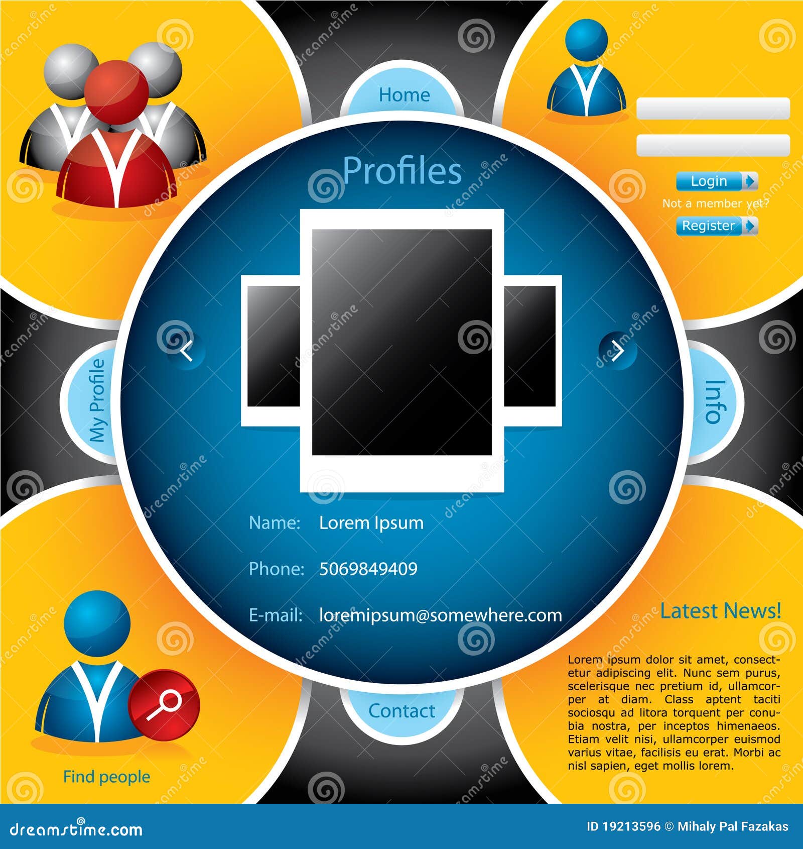 Website Template For Social Networking Stock Vector Illustration Of website-template-for-social-networking-stock-vector-illustration-of