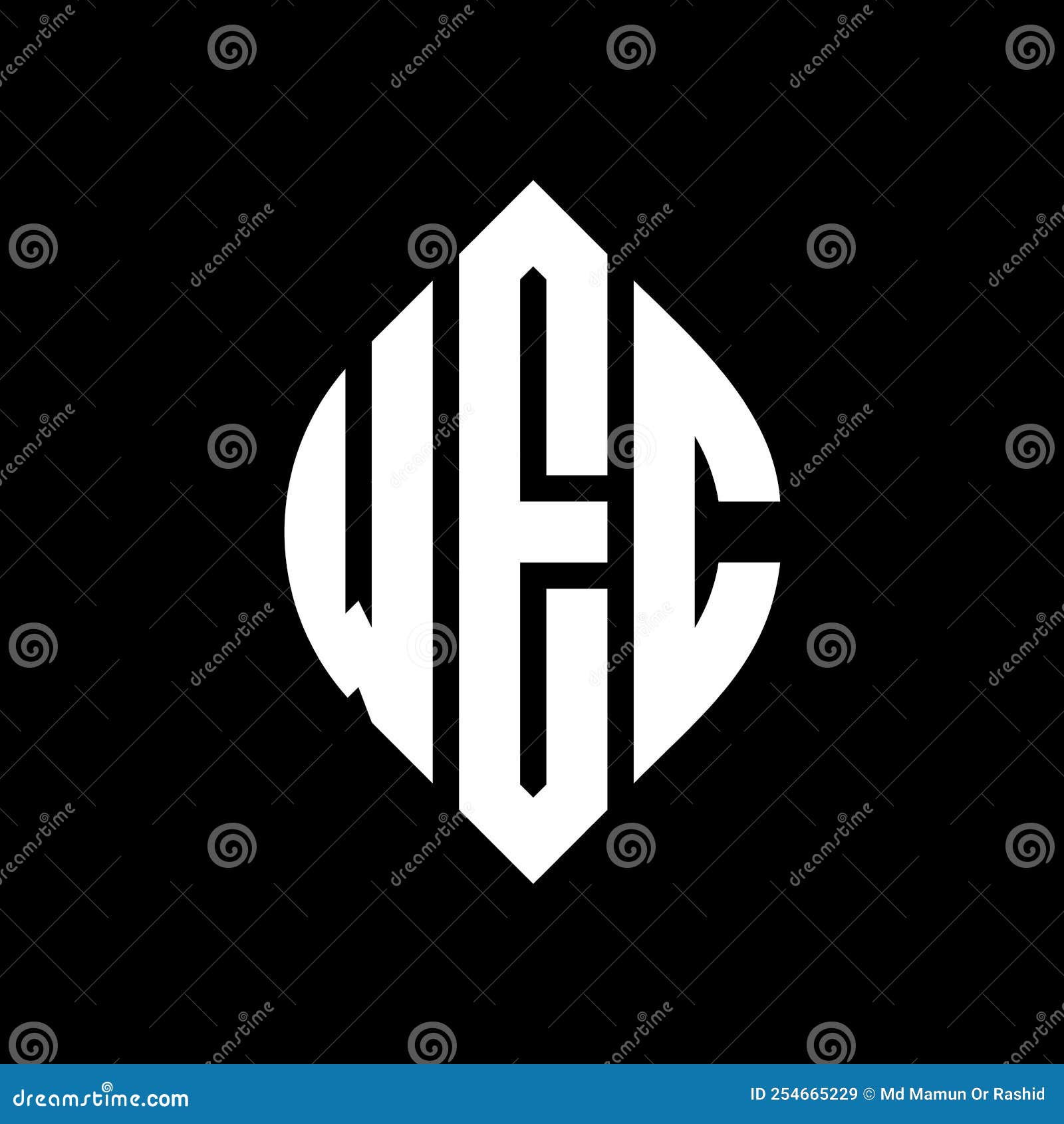 wec circle letter logo  with circle and ellipse . wec ellipse letters with typographic style. the three initials form a