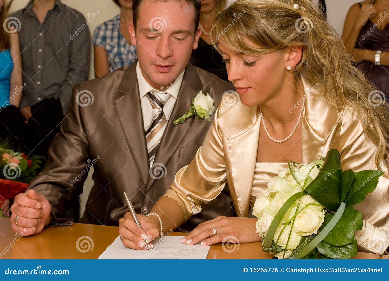 Wedding stock photo. Image of married, woman, bride, pair 16265776