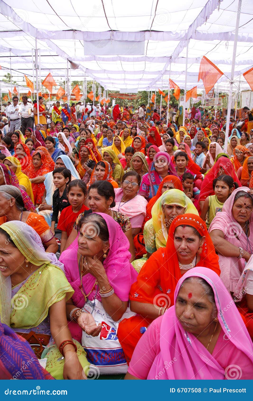 May 2008. Pushkar, India. Gathering of brahmin woman during a match making for their children s wedding