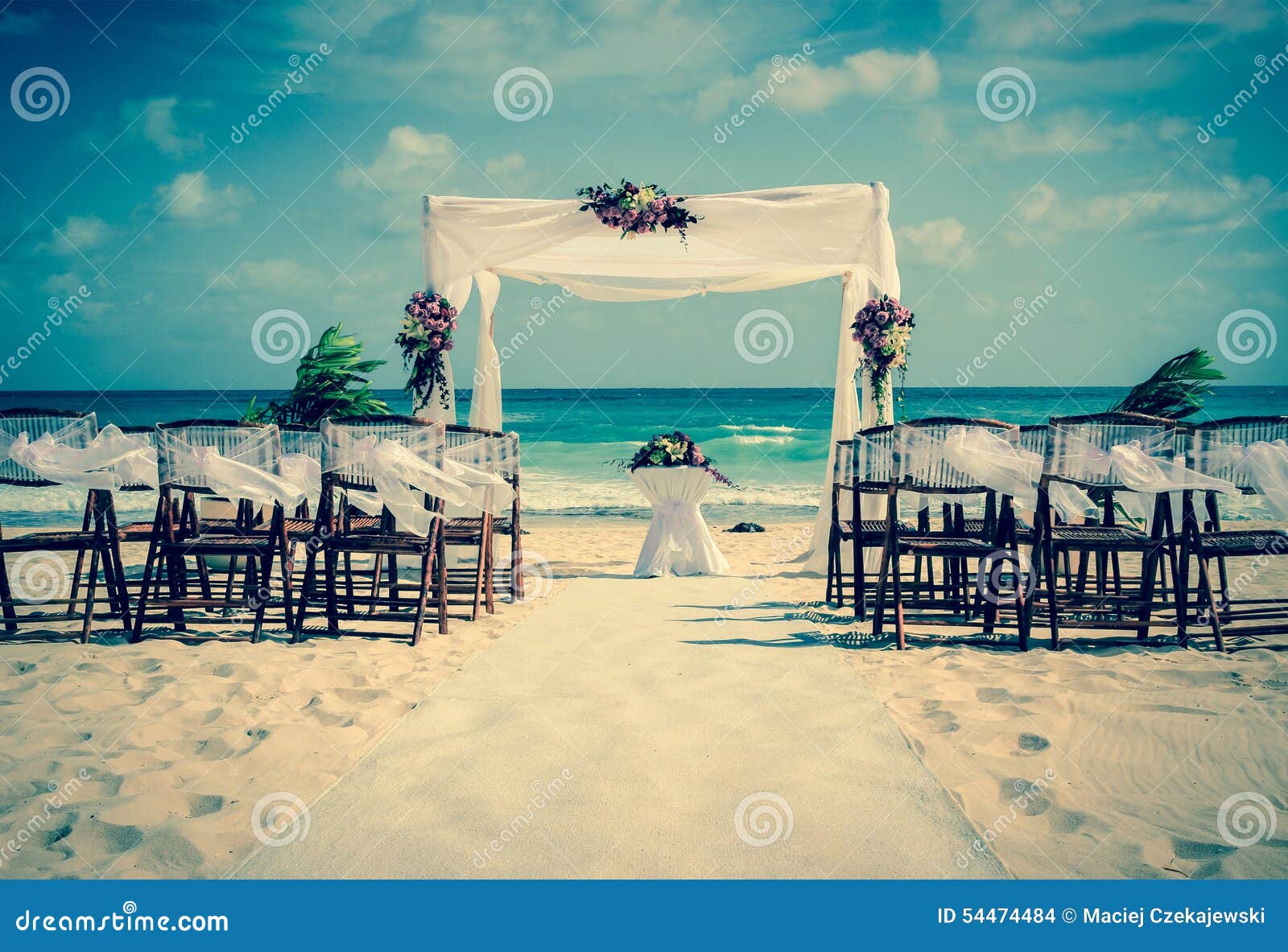 wedding altar on the beach