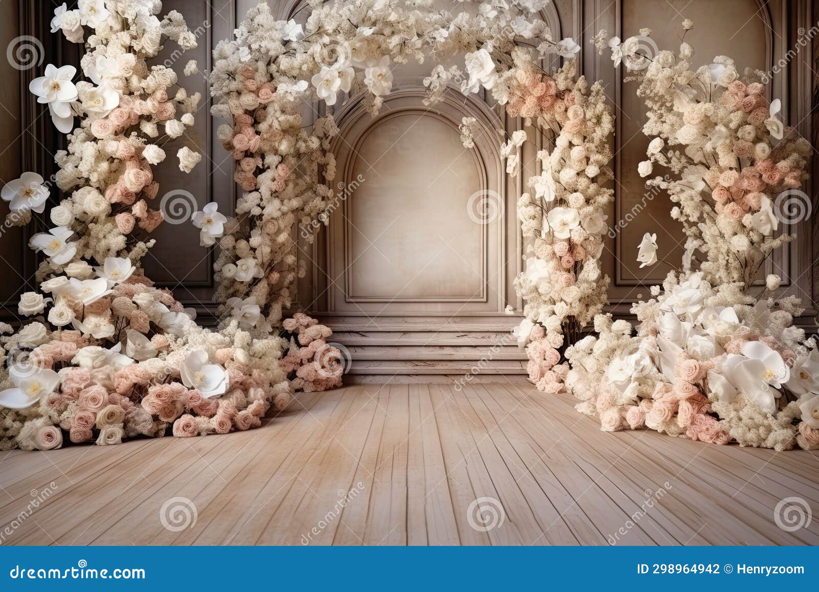 Wedding Altar Decorated with Flowers Stock Photo - Image of arch, decor
