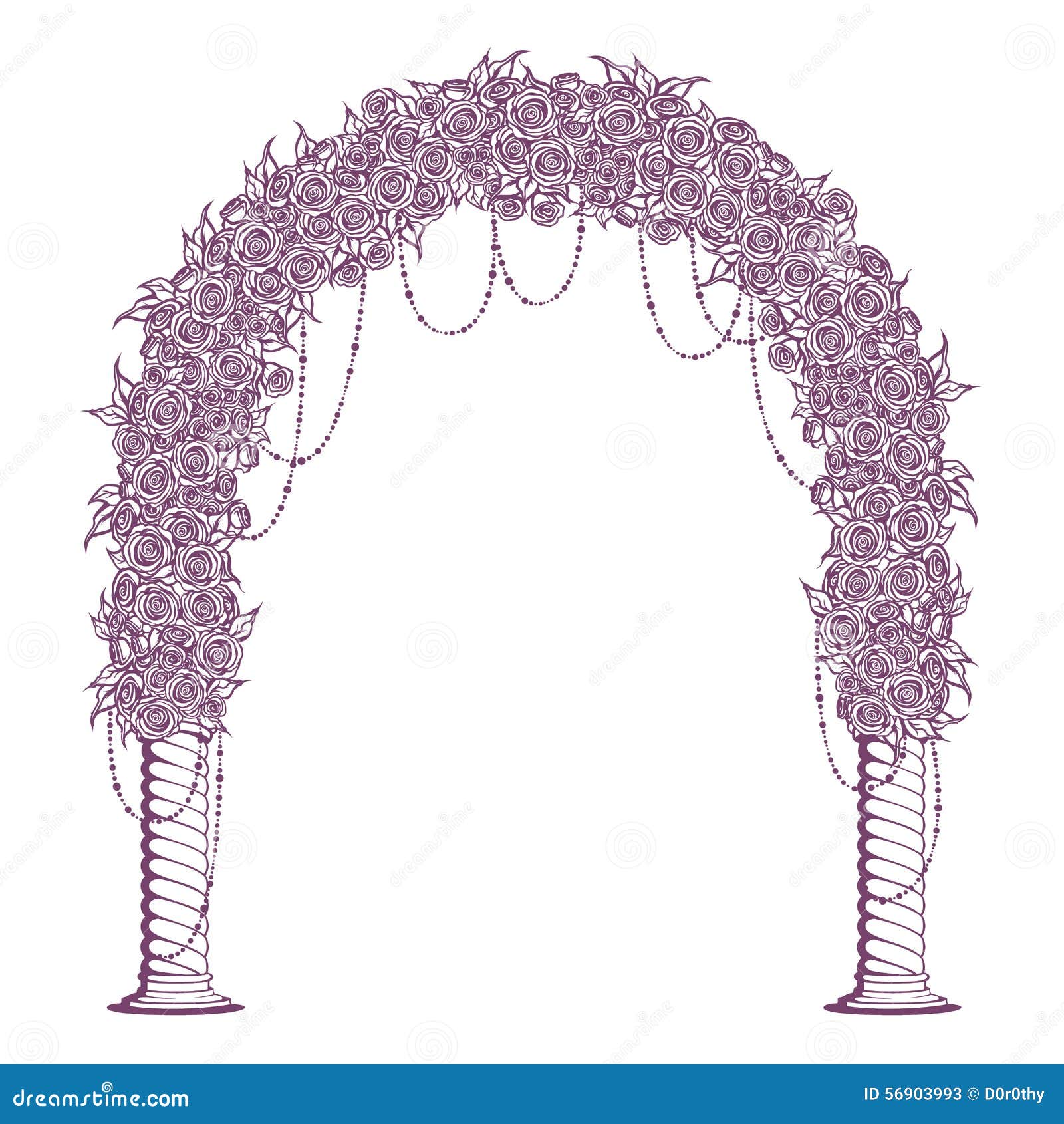 Wedding Arch stock vector. Illustration of botany, frame 56903993
